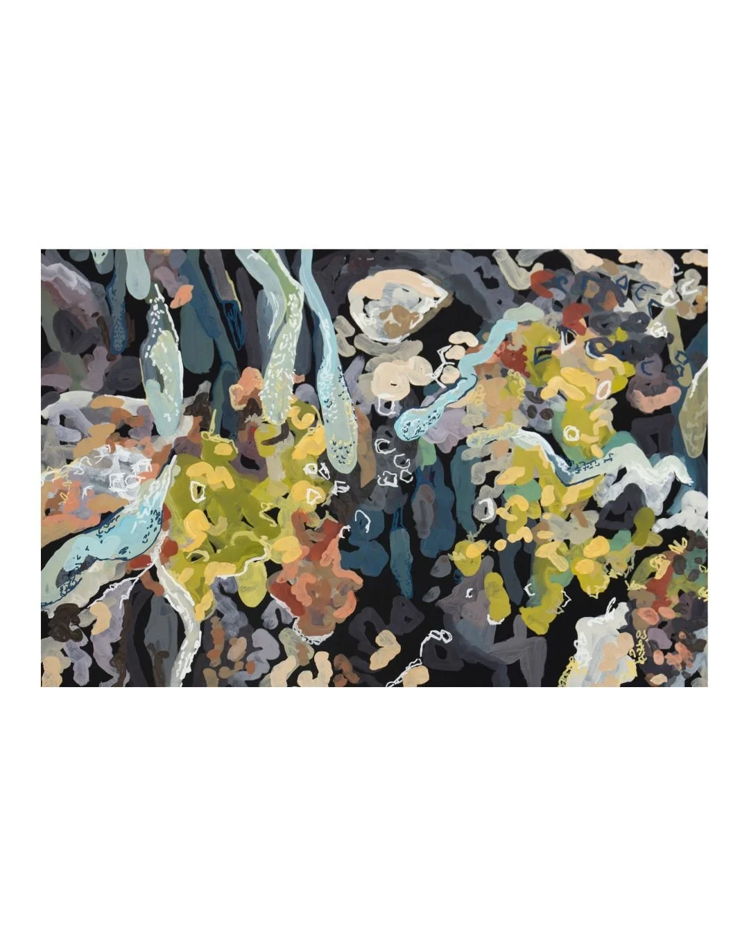 Thank YOU to everyone that came down last night and showed their support. It meant a lot to see so many familiar faces in the big city! Especially in these chilly conditions! 

Sea Squirts at Low Tide Study
Acrylic and gouache on Stonehenge watercolo