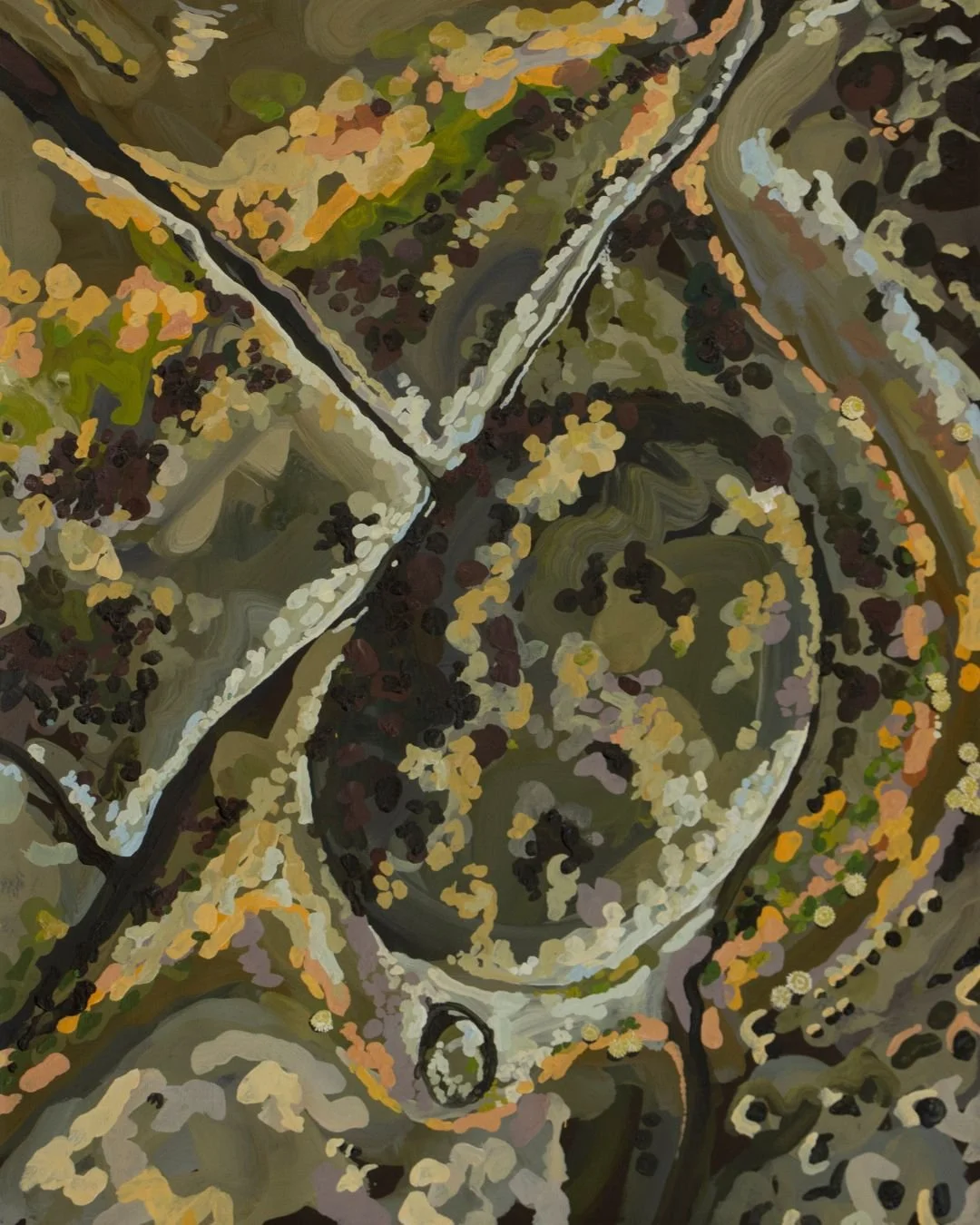 Rock Pool Gaze
61 x 91cm
Acrylic on linen

This painting of peering into a rock pool is in currently on show in my latest exhibition 'Intertidal' at @brunswickstreetgallery in Naarm / Melbourne. Show runs from 21 August until 7th September. Pictured 
