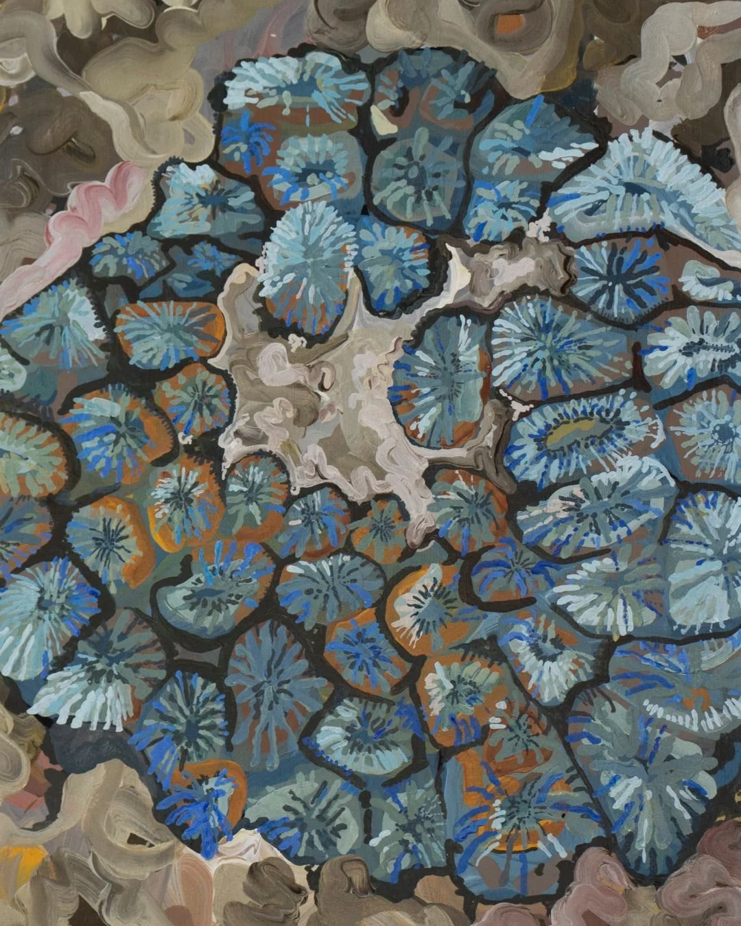 Blue Hues at Entrance Point
Acrylic on linen
46 x 61cm

This painting is currently on show in Melbourne at @brunswickstreetgallery until 7th September. Depicting some of the intricate pattern and just some of the vibrant blues of the corals found fri