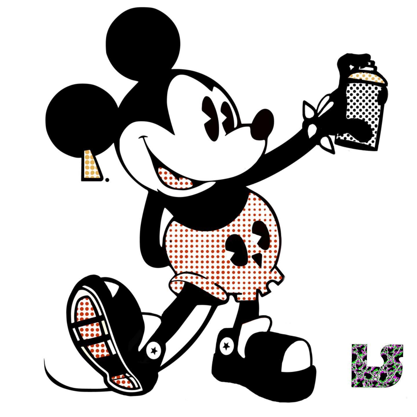 Halftone Punk Mickey - tattoo design. 

A small taster of the things to come for all of you once I am an established tattoo artist. Won&rsquo;t be doing this one any time soon I&rsquo;m afraid ! :)

I will be releasing the glitch variations flash she