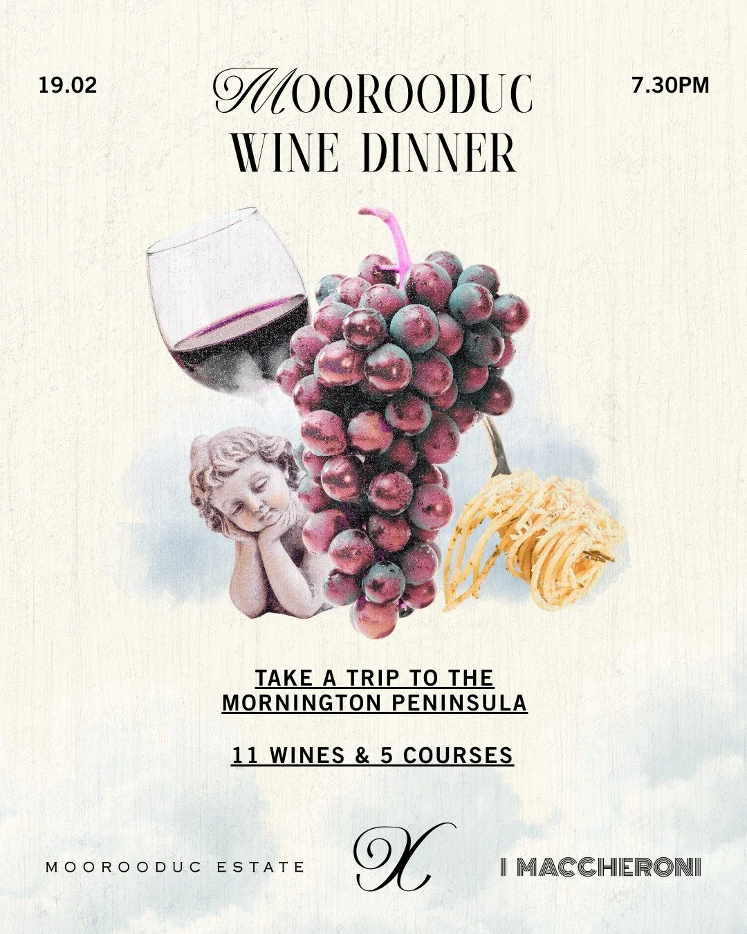 MOOROODUC WINE DINNER 🍷

Join us for a special evening celebrating @moorooducestate, one of the Mornington Peninsula&rsquo;s most respected wineries, known for cool-climate wines, minimal intervention and a deep sense of place.

On the night, enjoy 