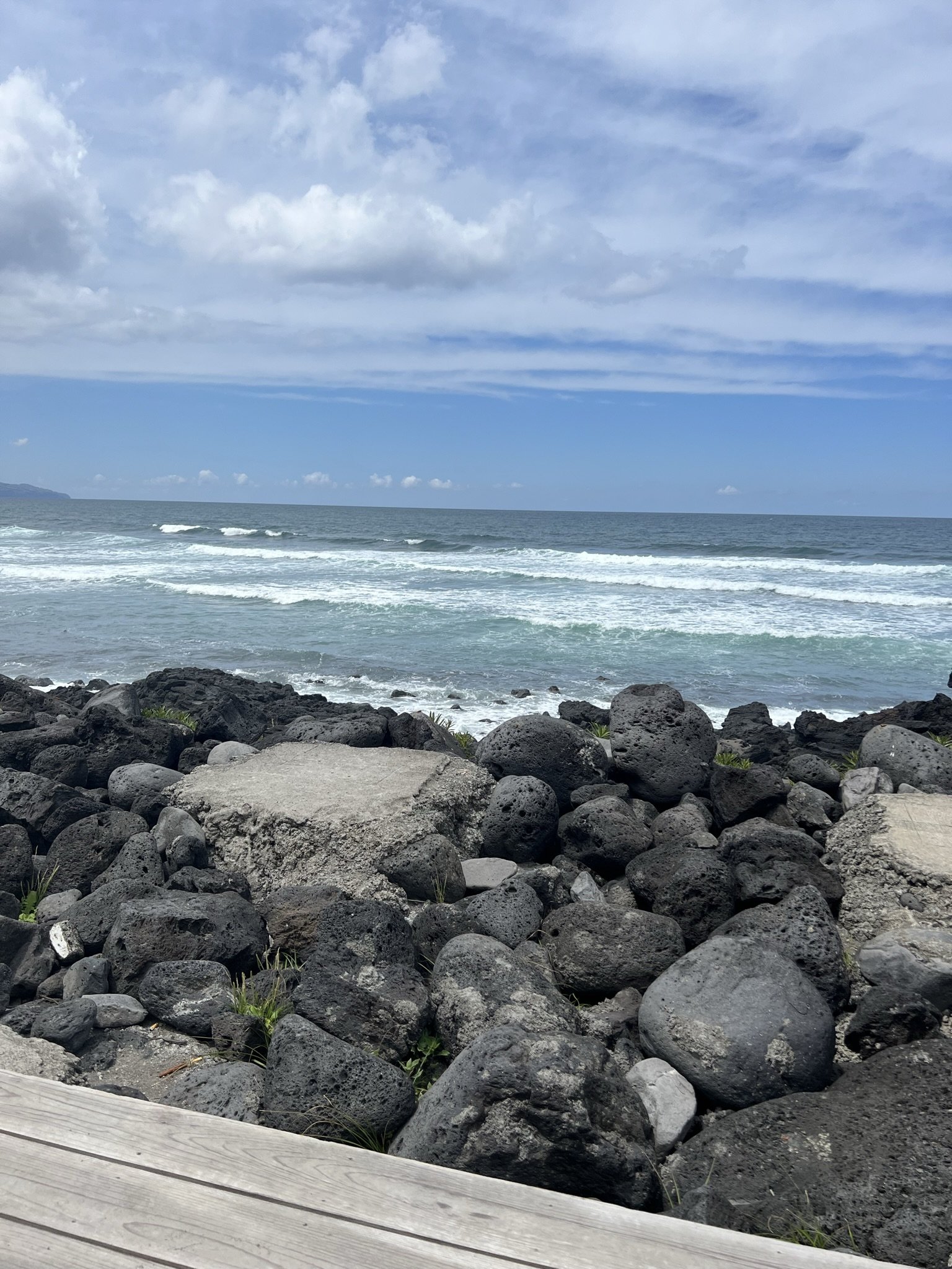 volcanic rocky beach