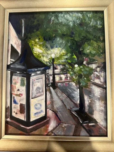 "Ambler in the Rain" by Sandra Valleye, matted prints available