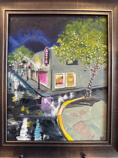 "Act 2 Playhouse Ambler" by Sandra Vallely - matted prints available
