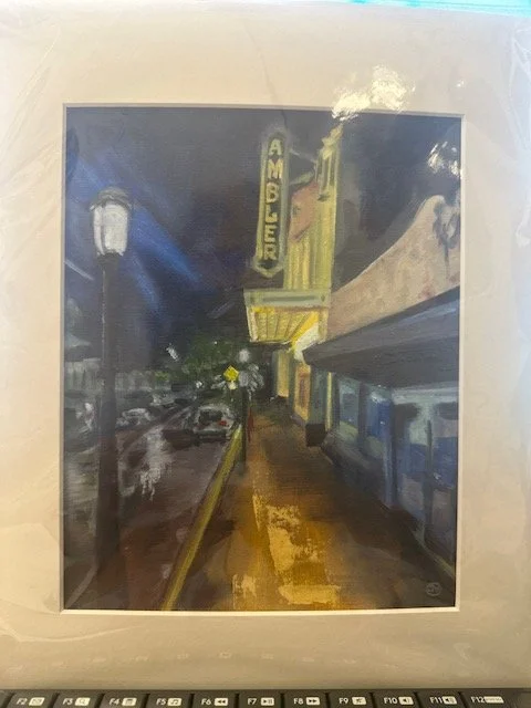 "Ambler Theater" by Sandra Valleye, matted prints available