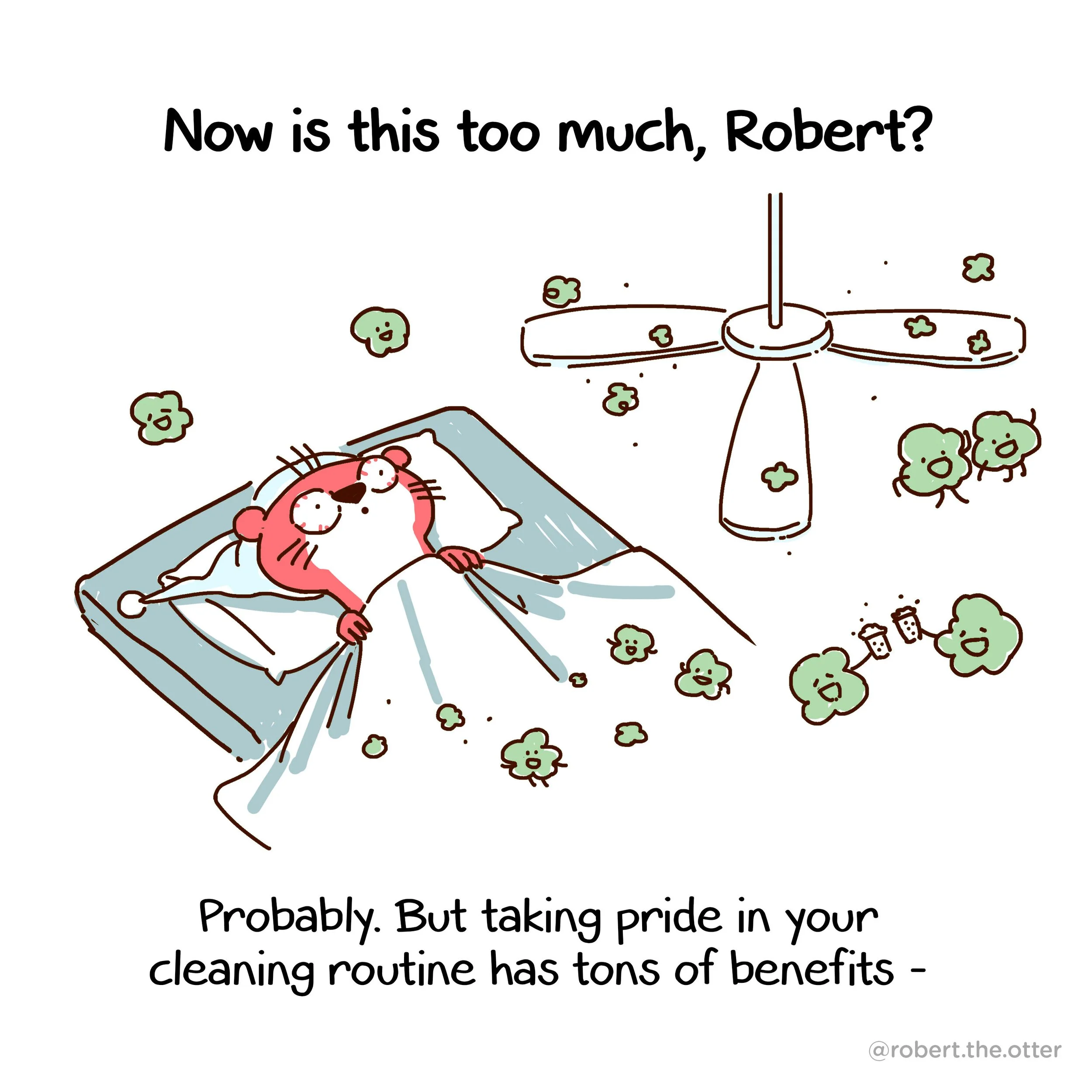 Comic of cute red otter animal cartoon mascot character