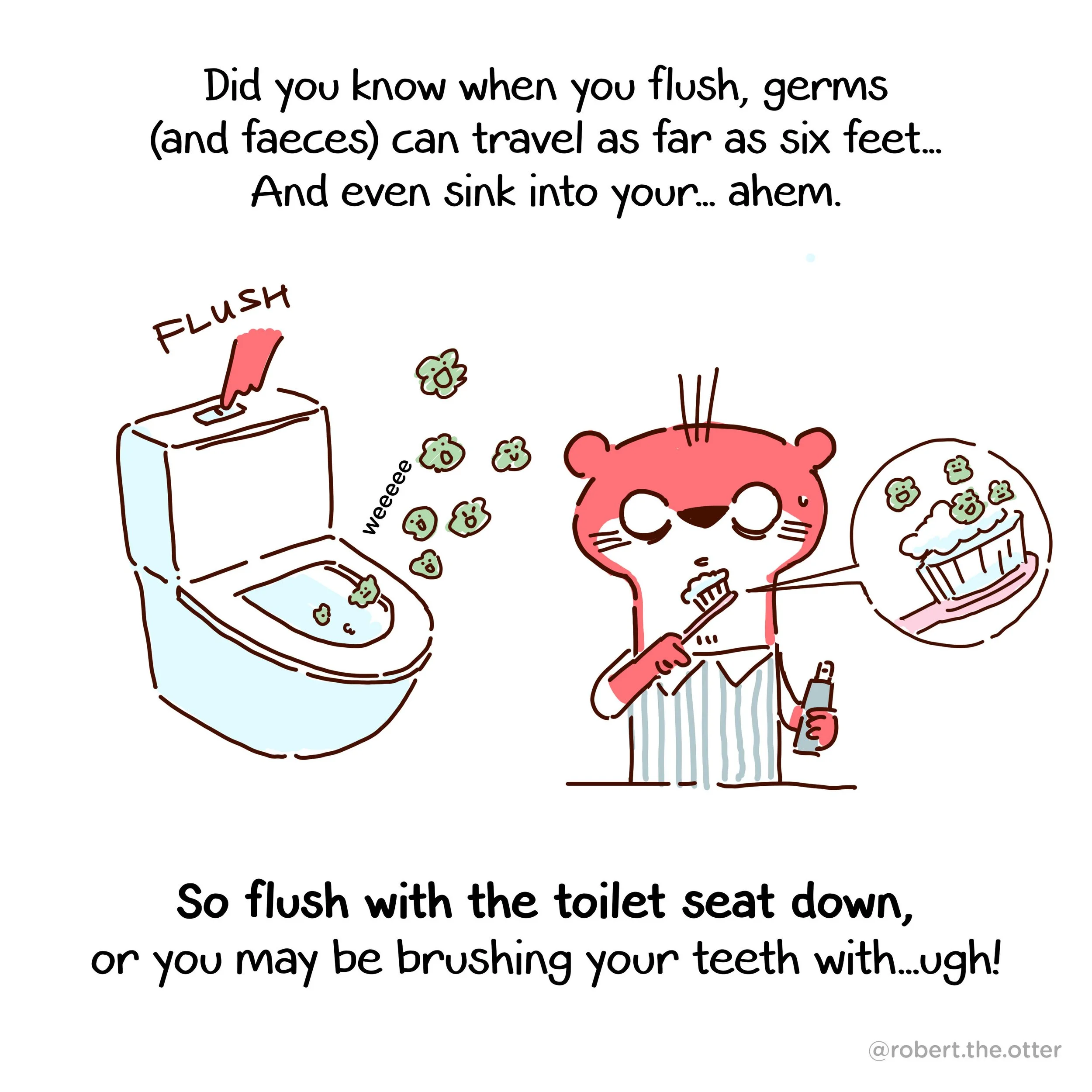 Comic of cute red otter animal cartoon mascot character