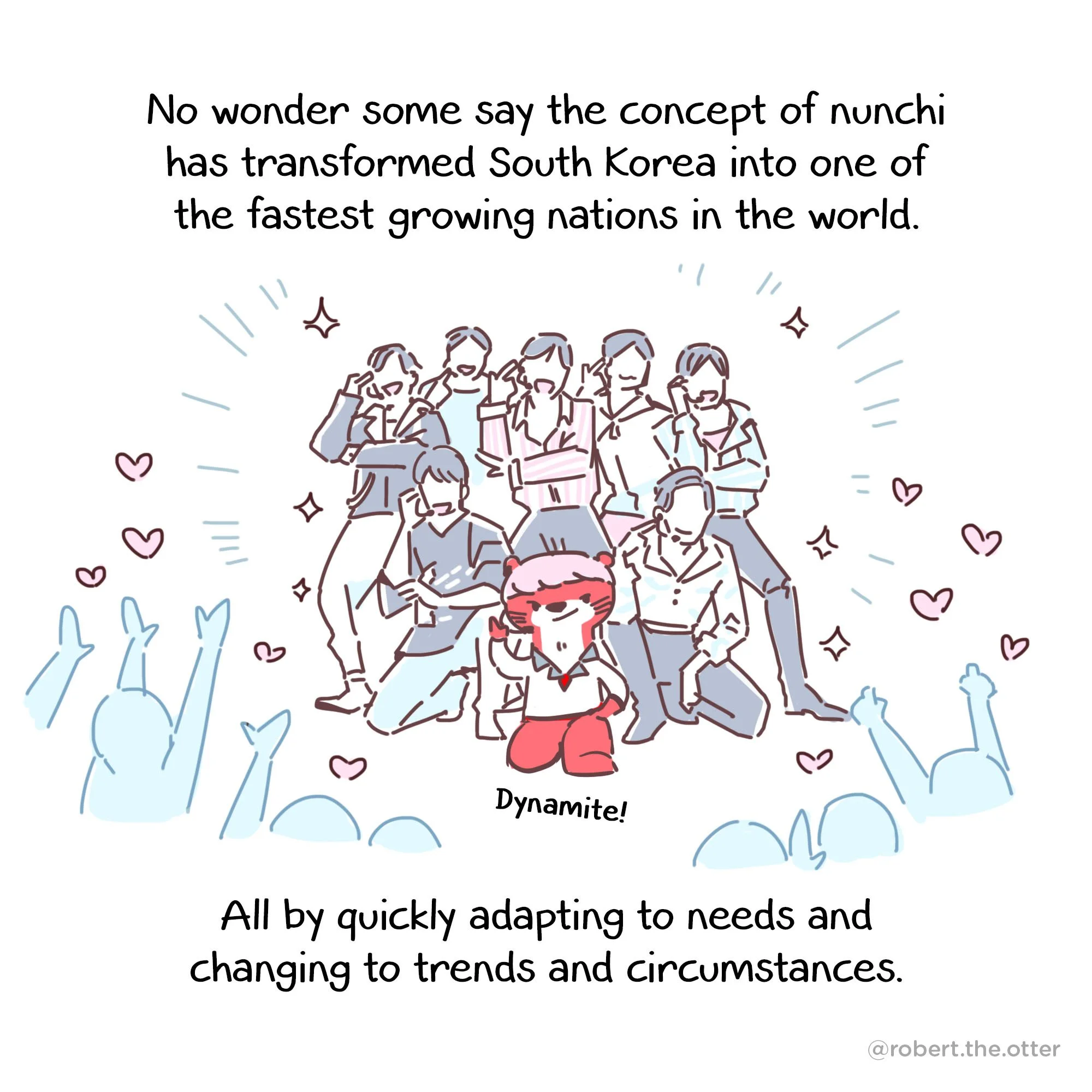 Comic of cute red otter animal cartoon mascot character