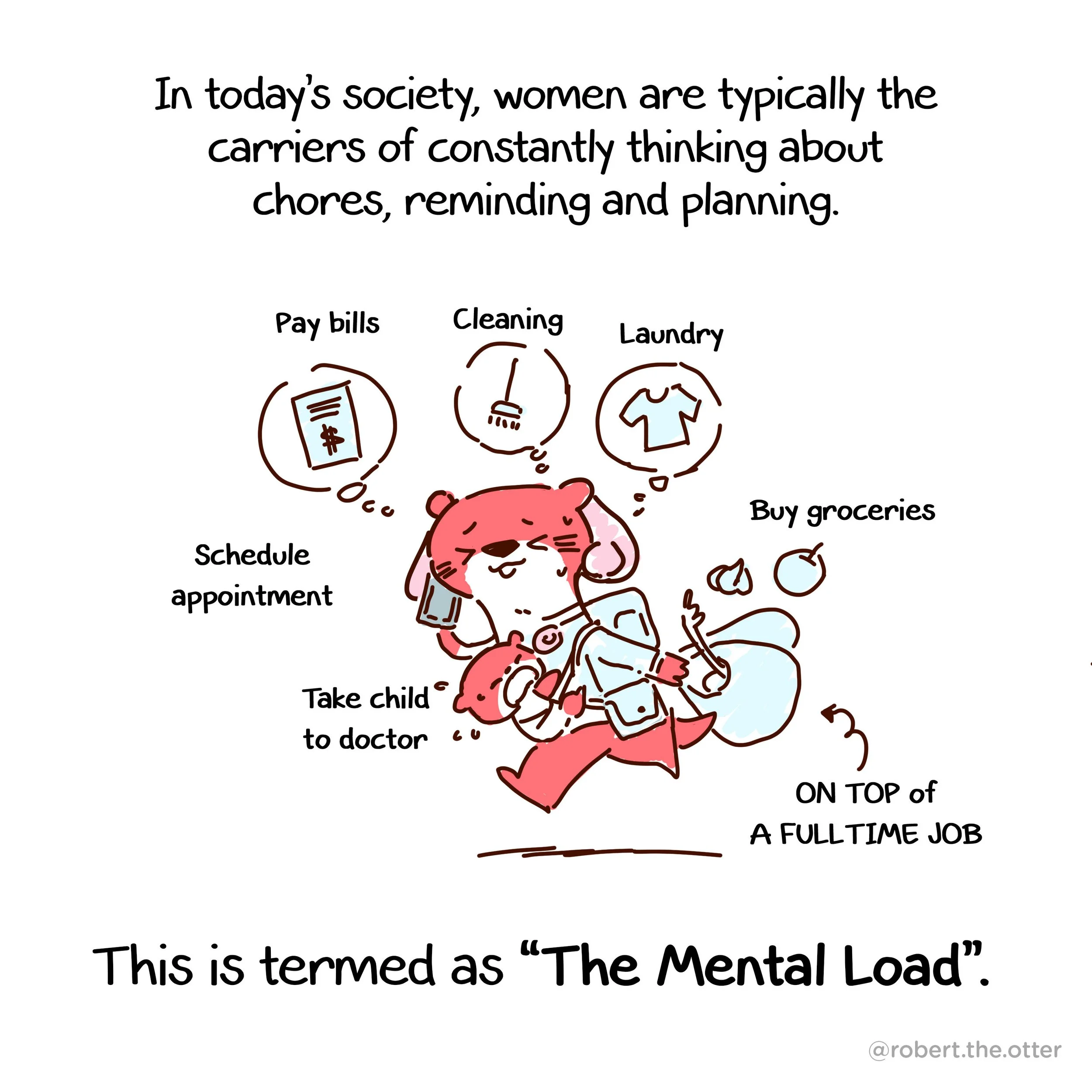 Comic of cute red otter animal cartoon mascot character