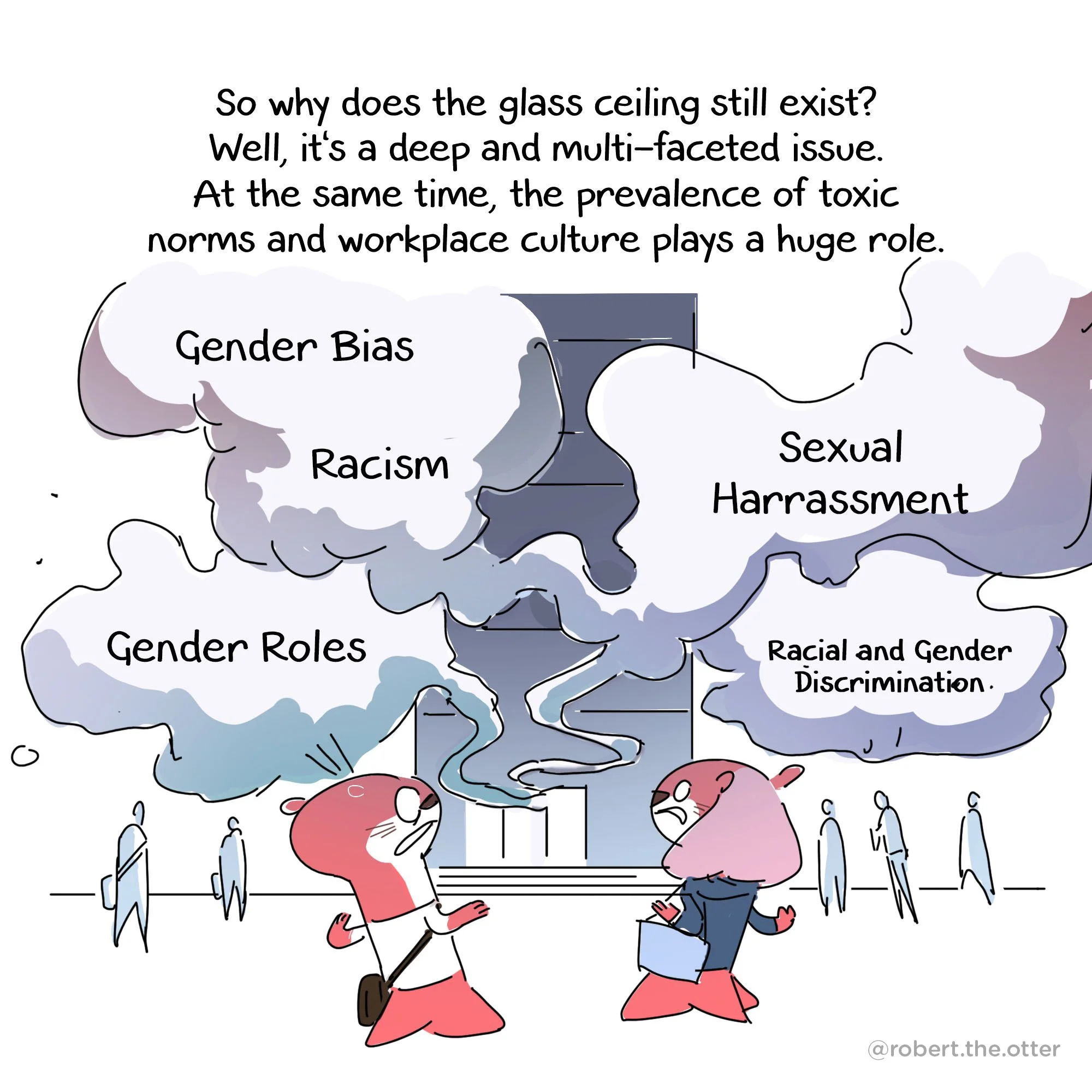 Comic of cute red otter animal cartoon mascot character