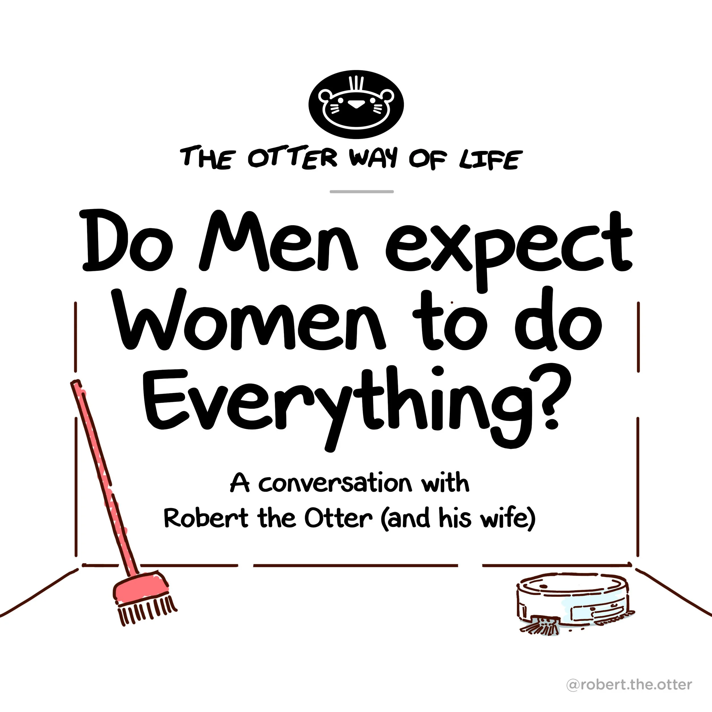 Comic of cute red otter animal cartoon mascot character