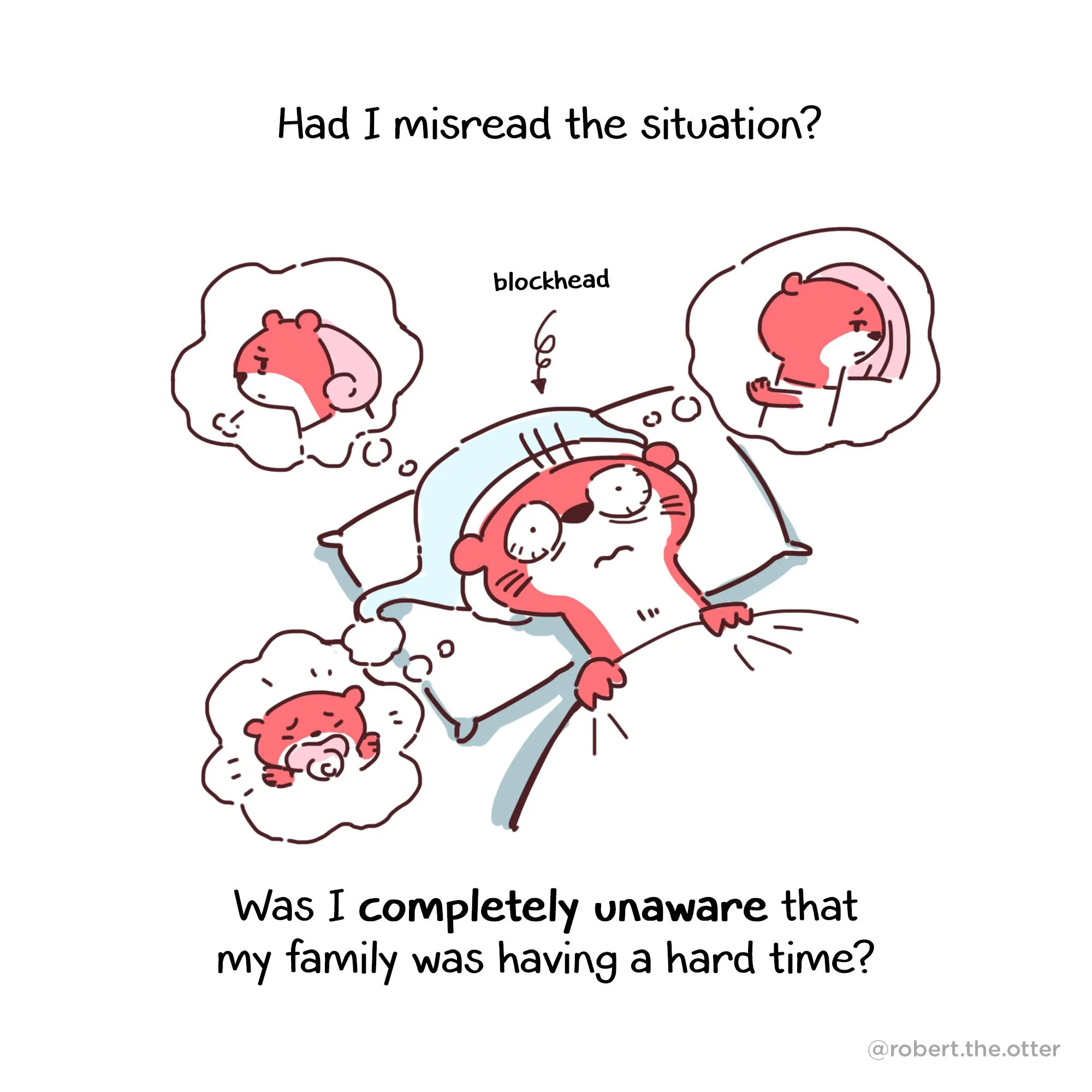 Comic of cute red otter animal cartoon mascot character