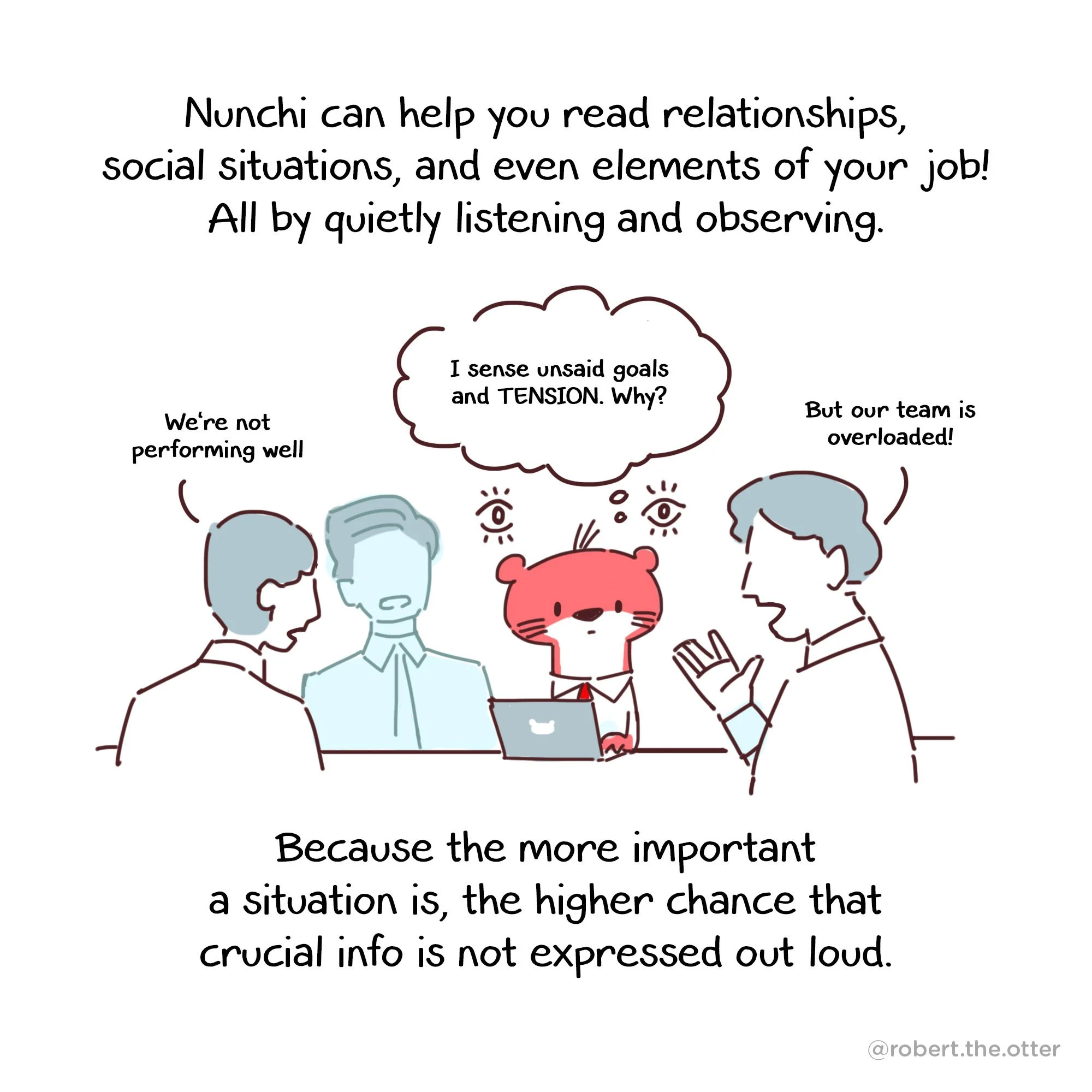 Comic of cute red otter animal cartoon mascot character