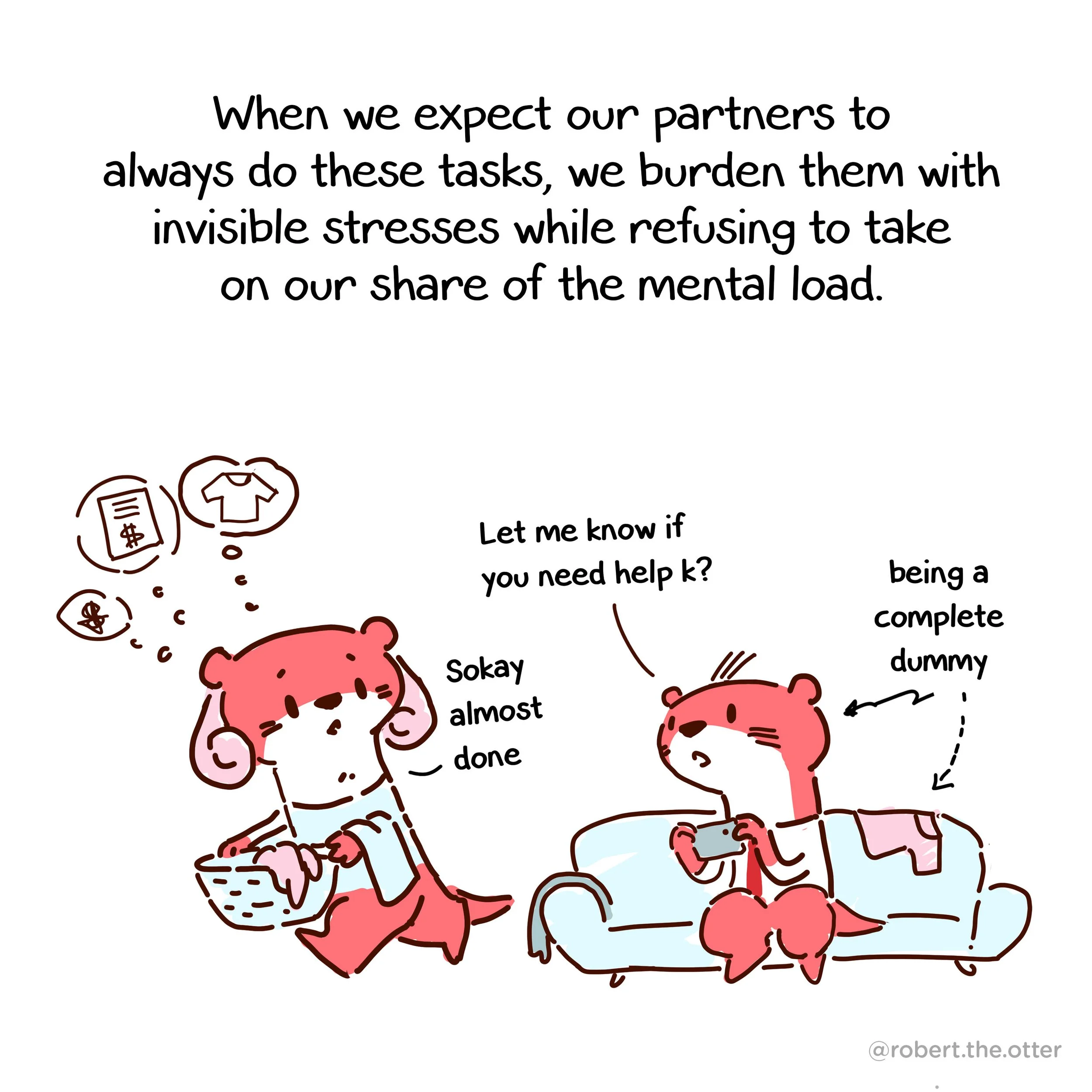 Comic of cute red otter animal cartoon mascot character