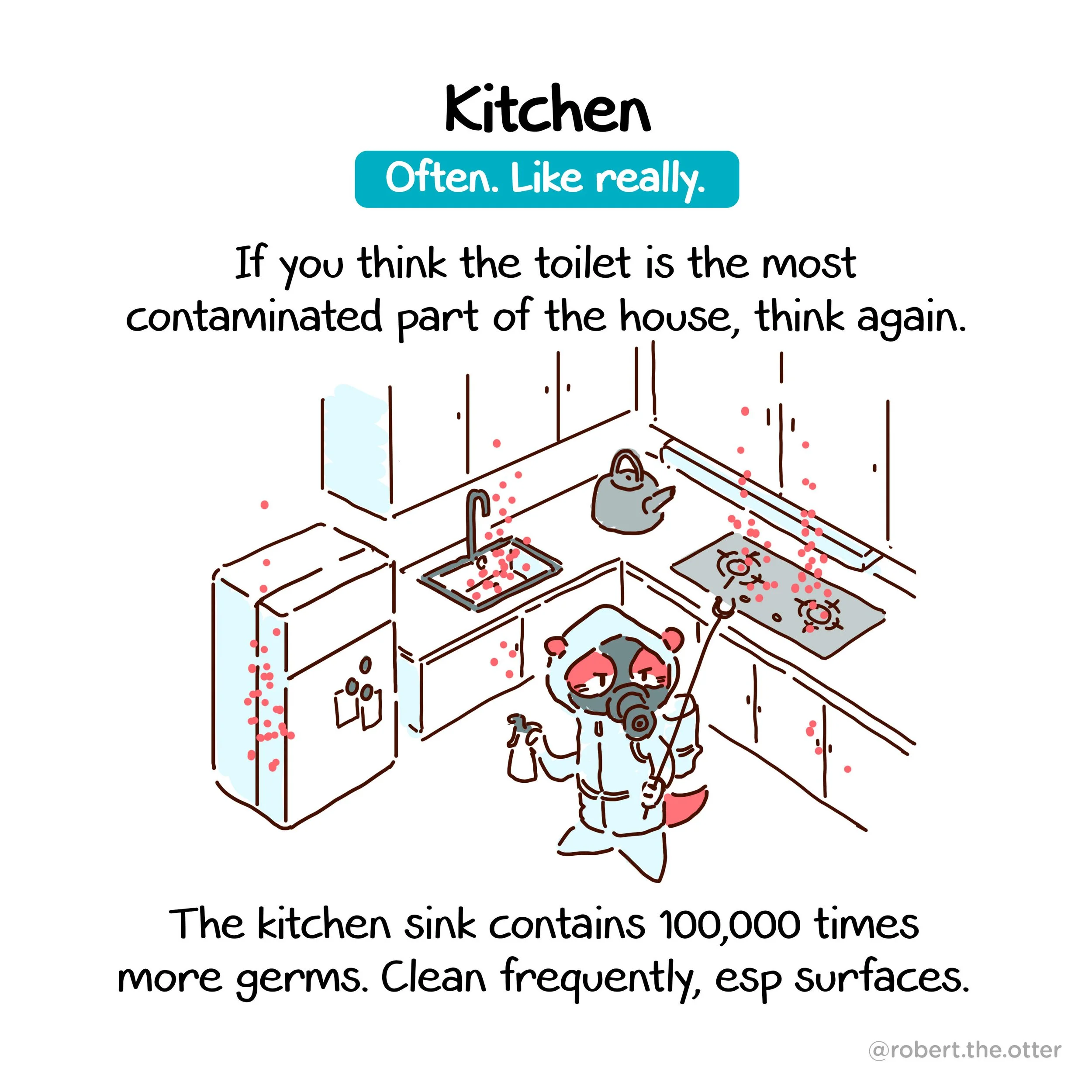 Comic of cute red otter animal cartoon mascot character