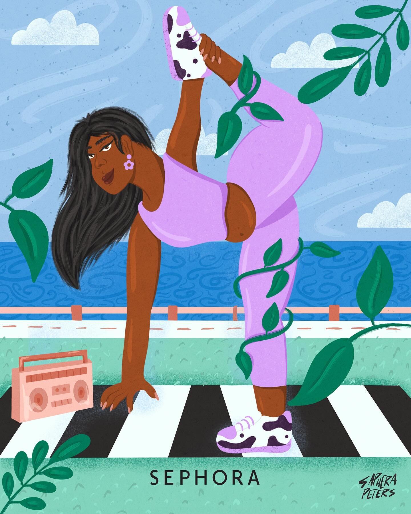 In case you missed my excitement last week, I had the privilege and honour to work with @sephoracanada for Women&rsquo;s Month! They asked myself and two other Canadian Illustrators to create two pieces depicting what makes us feel the most beautiful