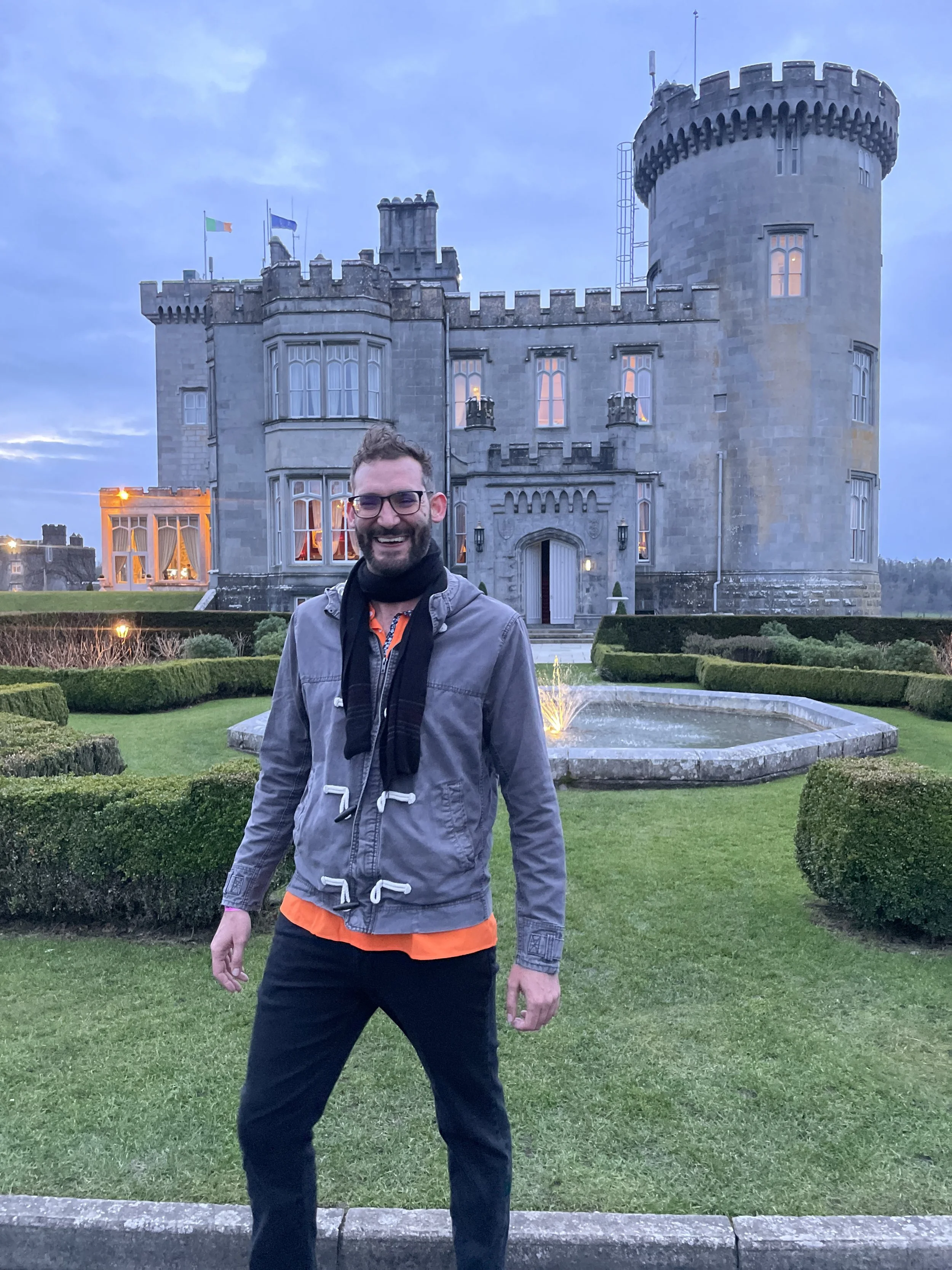   Me in front of Dromoland Castle.  