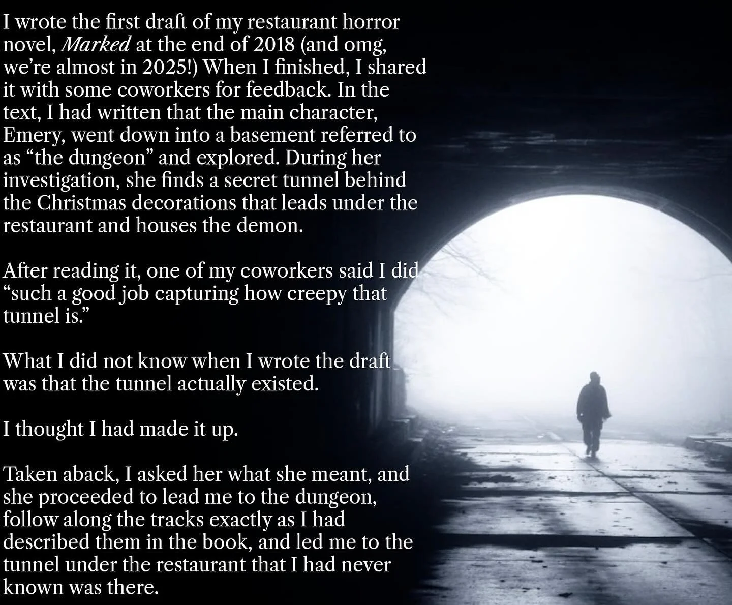 I don&rsquo;t talk about the books I write enough, and recently, I&rsquo;ve had a lot of people asking about the status of my restaurant horror novel, &ldquo;Marked,&rdquo; wherein a demon lies in the basement of the restaurant and feeds on the souls