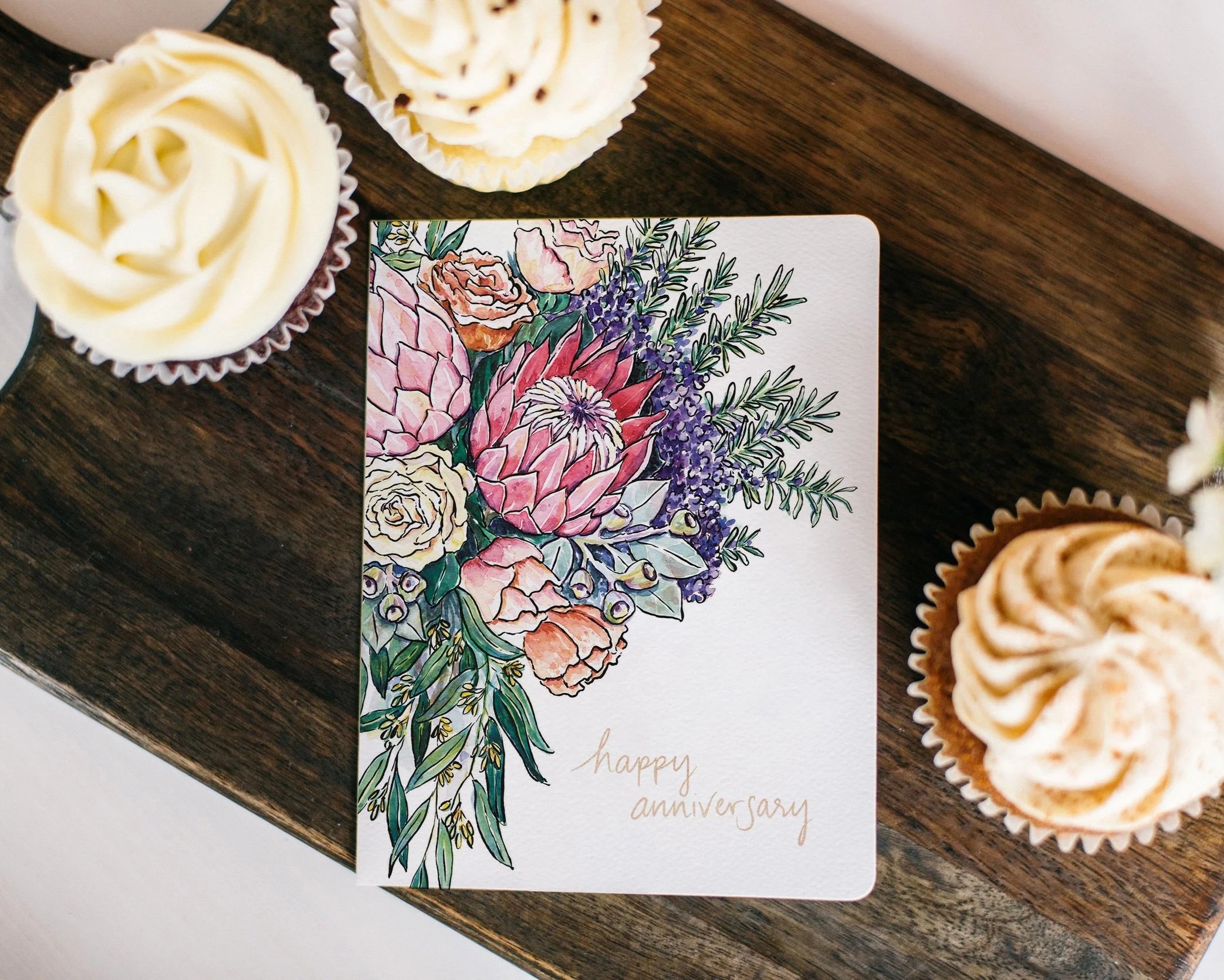 Protea - Anniversary Card