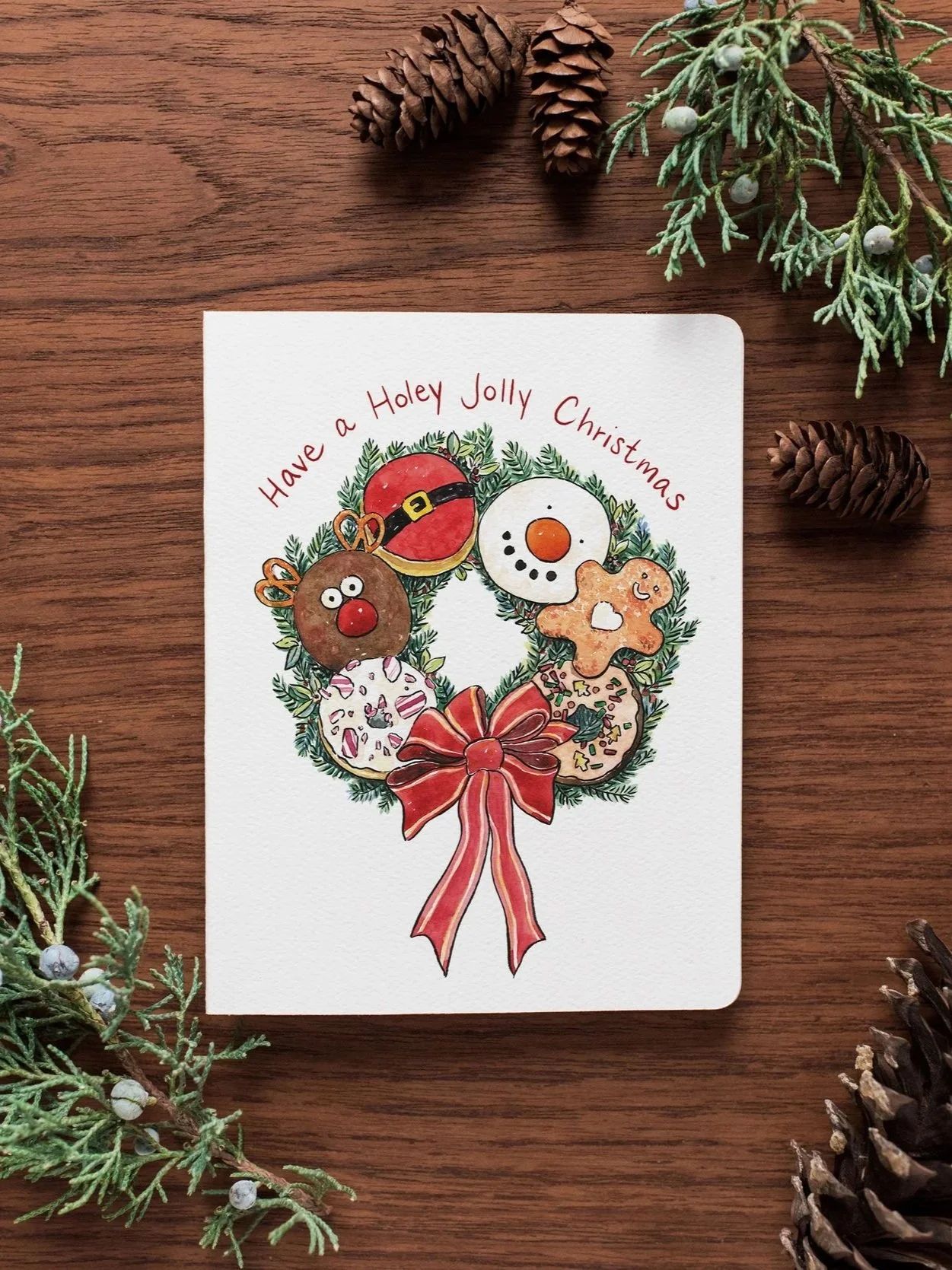 Holey Jolly Christmas Card
