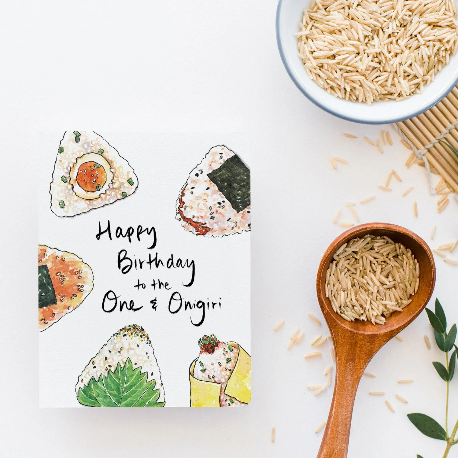 Onigiri Birthday Card