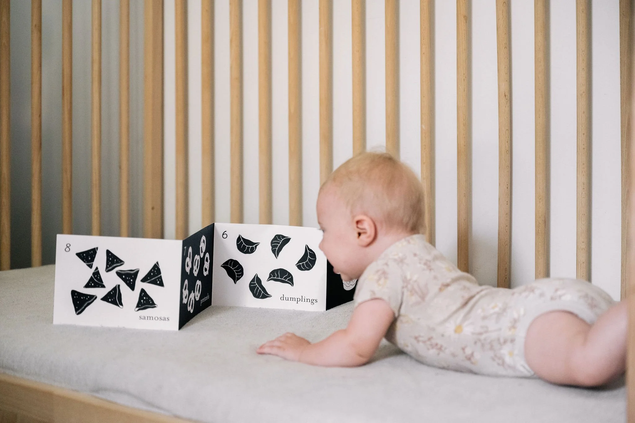 Tummy Time Cards for Baby - Foodie