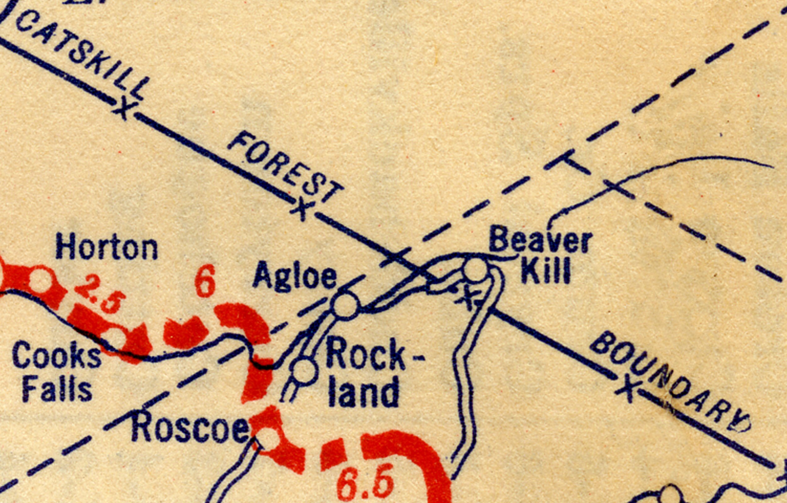  Detail,  Agloe, NY  2017, historical map 