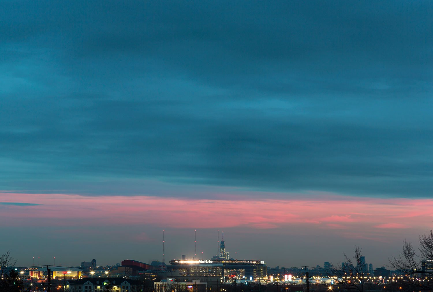   NFZ (East Rutherford, NJ, 2/2/14, 5:27 pm)  2014, archival pigment print 35 x 52.5 inches 