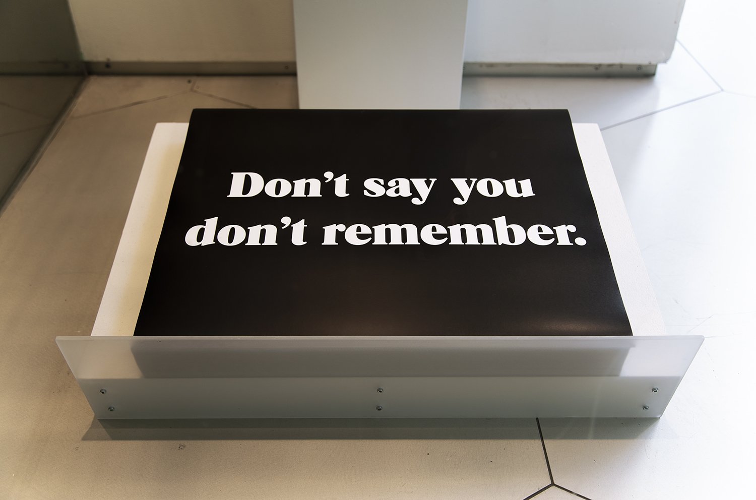   Rec-elections (Don’t say you don’t remember.),  2019 poster 18 x 24 inches Installation view,  The Historical Present , The New School, NY, NY 