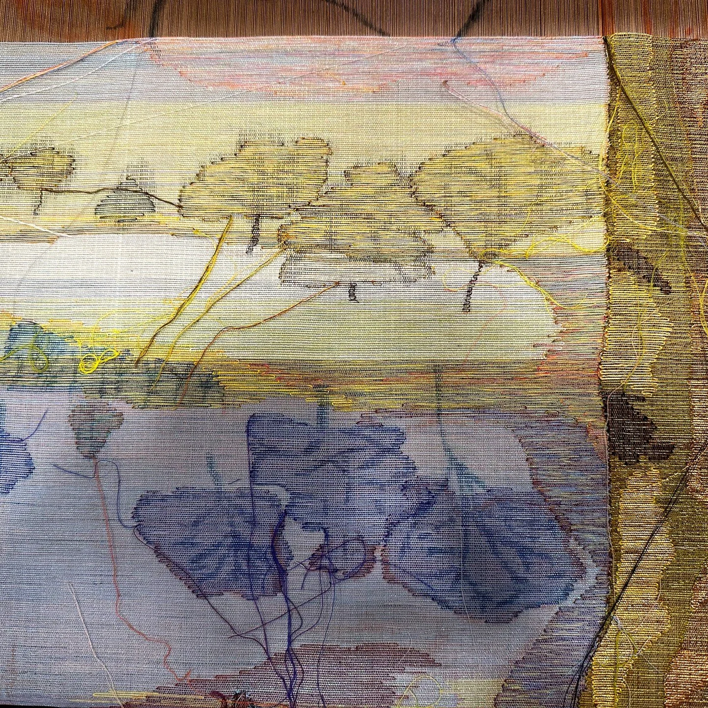 Happy Friday!! I hope that everyone found some moments of peace and contentment during the week. 

This is sort of a non-important, low detail section of the piece that I've been working on, but I really like how the trees turned out. I needed them t