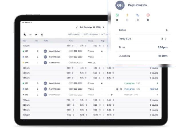 SpotOn Reserve- Waitlist