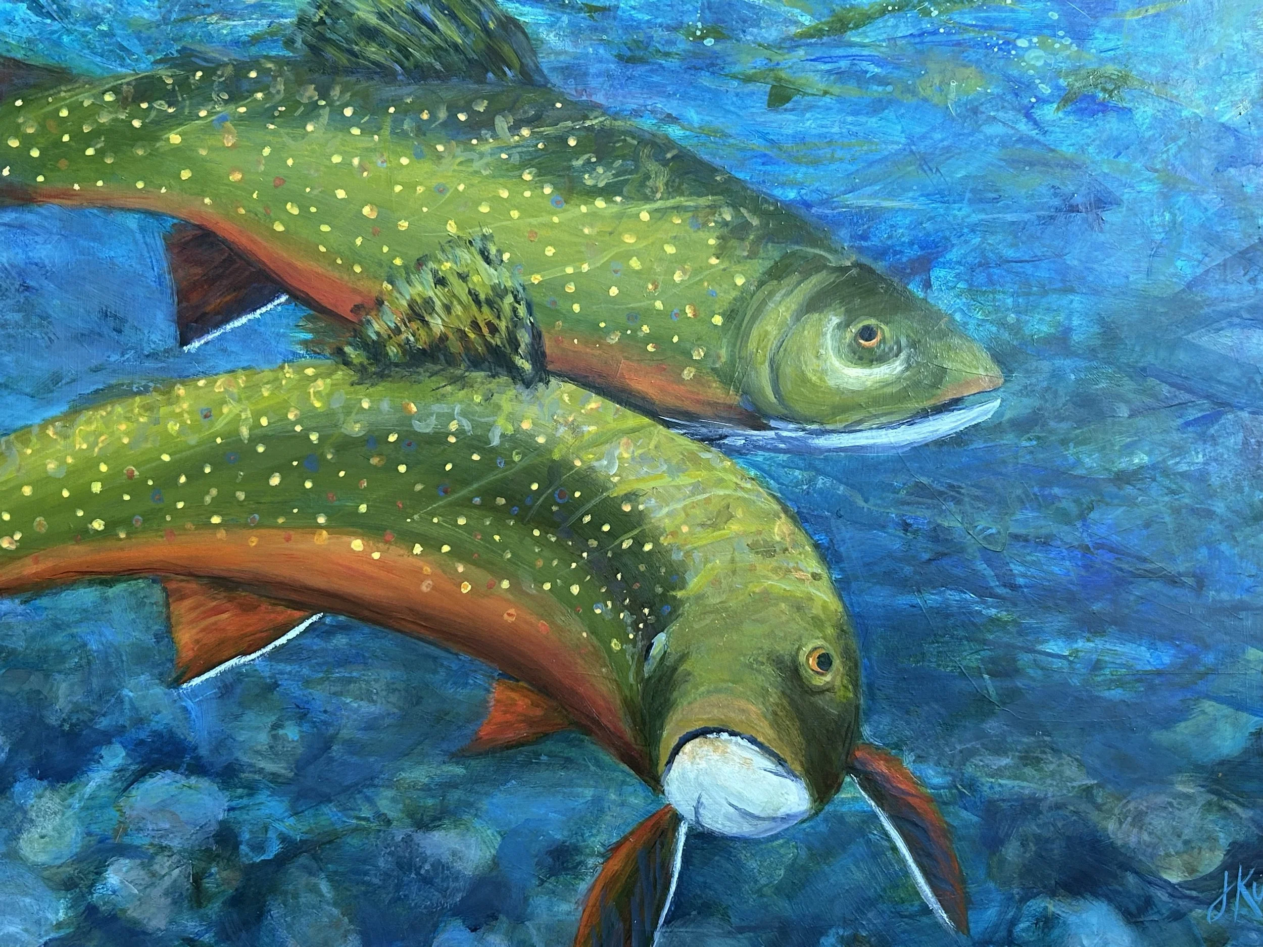  Brookies Acrylic on board 2025 18×20 