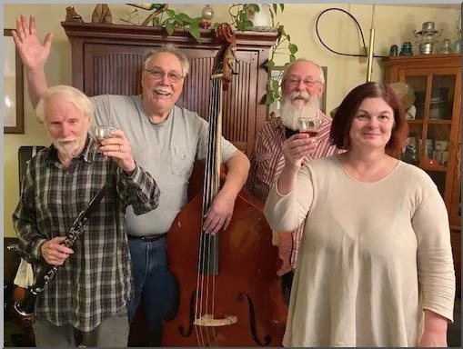 Gefilte Trout TONIGHT, Jan 9 at 6:00!
Gefilte Trout is a Klezmer group that performs traditional Eastern European Jewish and Roma (Gypsy) folk music. The music ranges from lyrical, melancholy songs to boisterous dance tunes that include waltzes, hora