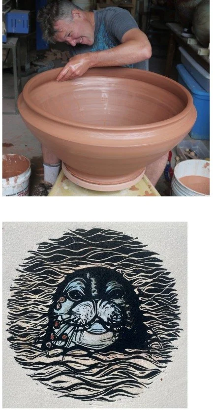 Artwalk this afternoon starting at 4:00! Make a stop at One World to see the works of David Roon, and visit the other artwalk host locations also! 

 David creates artwork that links to his work as a Conservation Biologist. His practice encompasses m