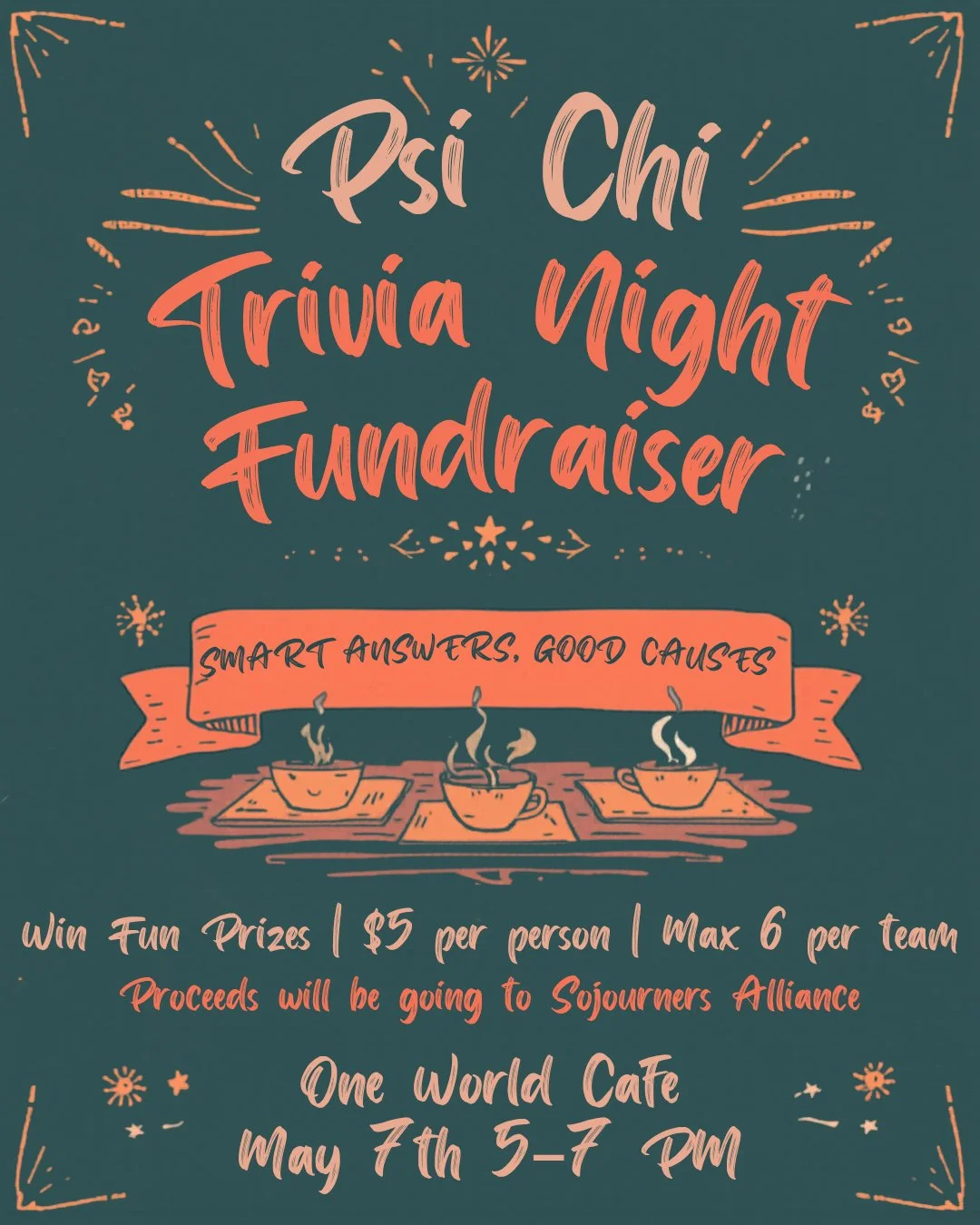 Psi Chi Trivia night for Sojourner's Alliance