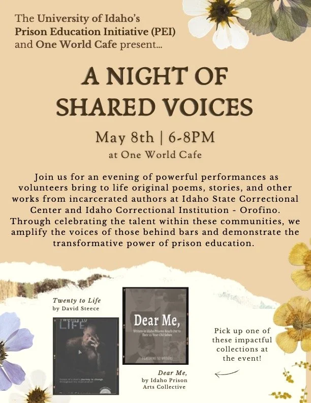UI’s  Prison Education Initiative presents A Night of Shared Voices