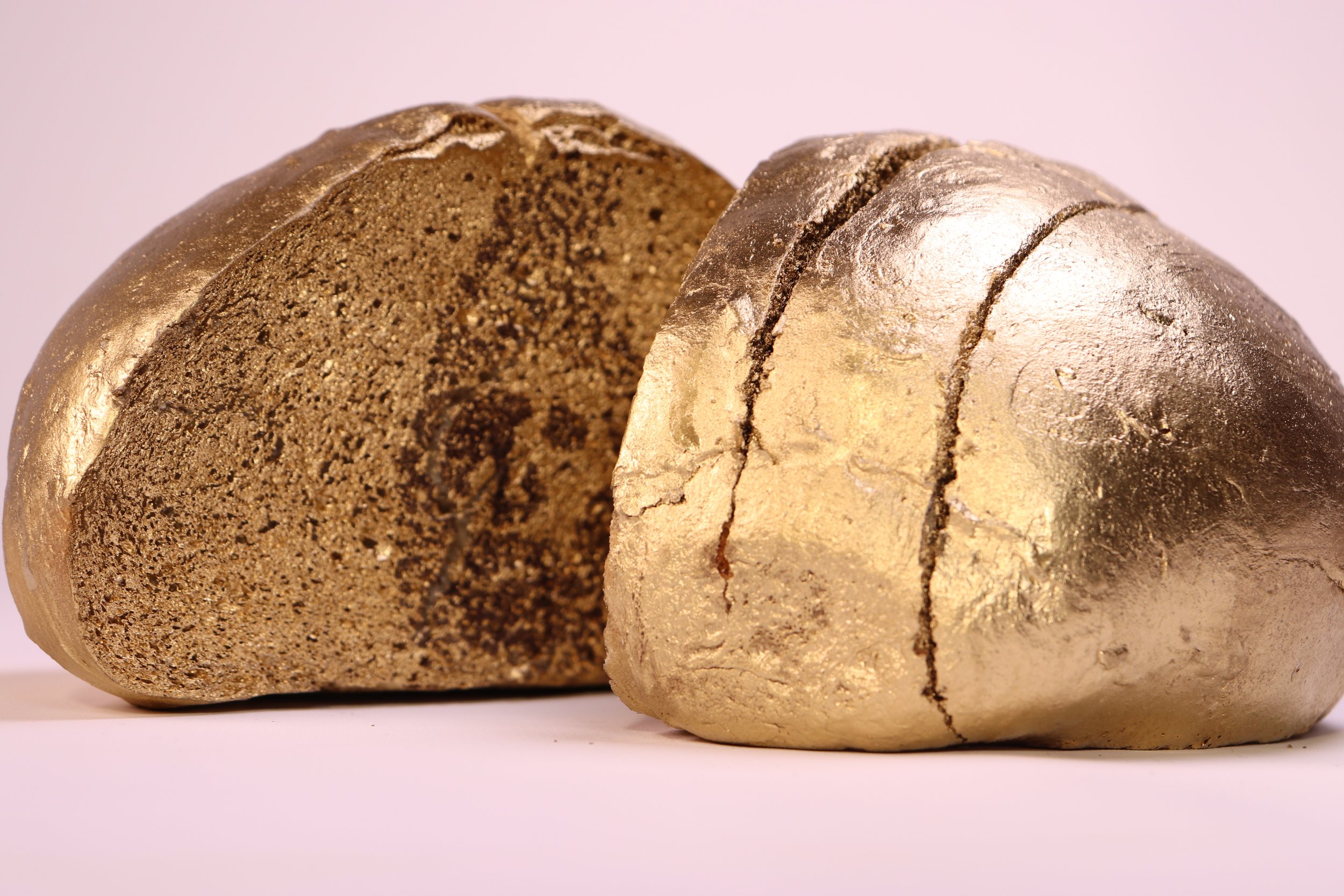 Monolith 03: Fresh bread, spray paint, divine intervention