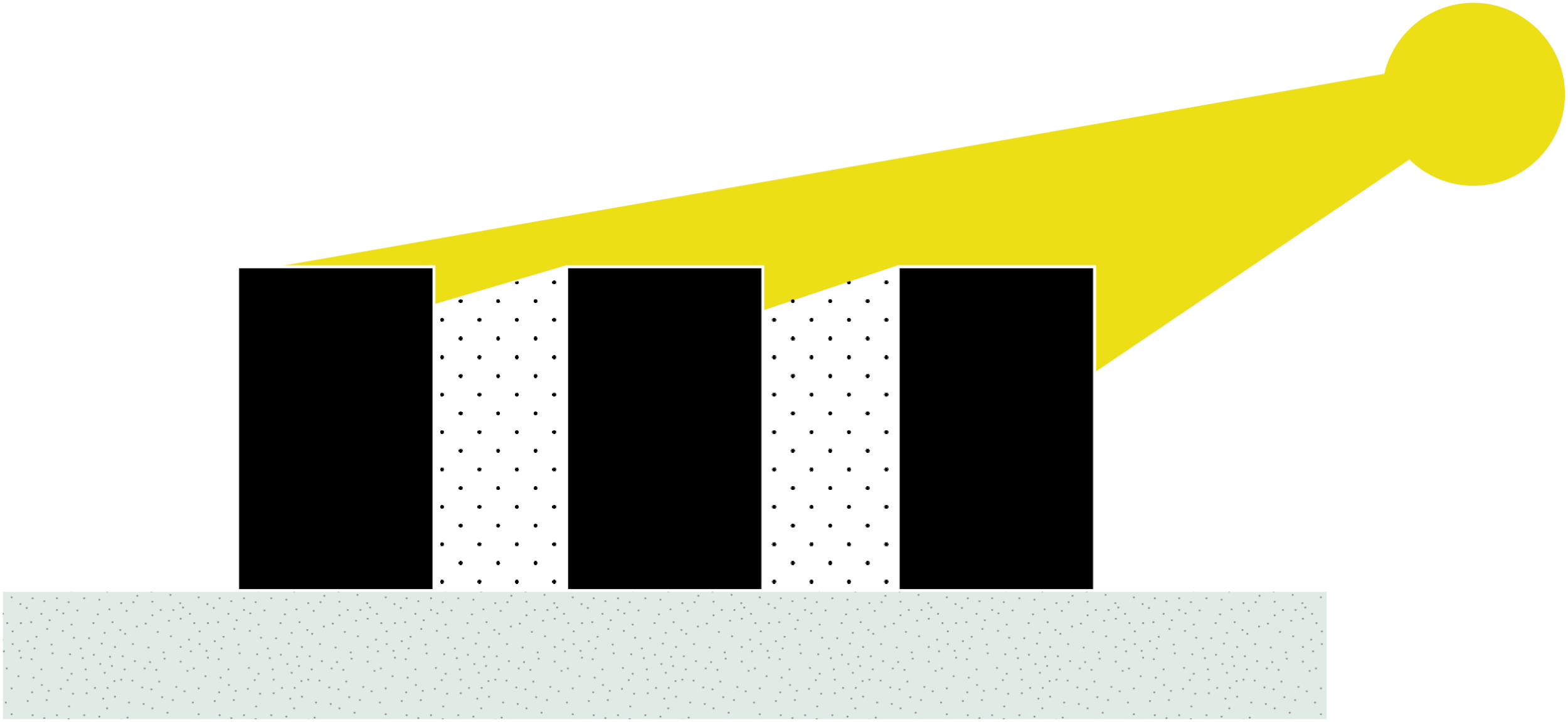 Introducing a height gradient and terracing the boundary buildings improves the access to daylight within and between buildings.