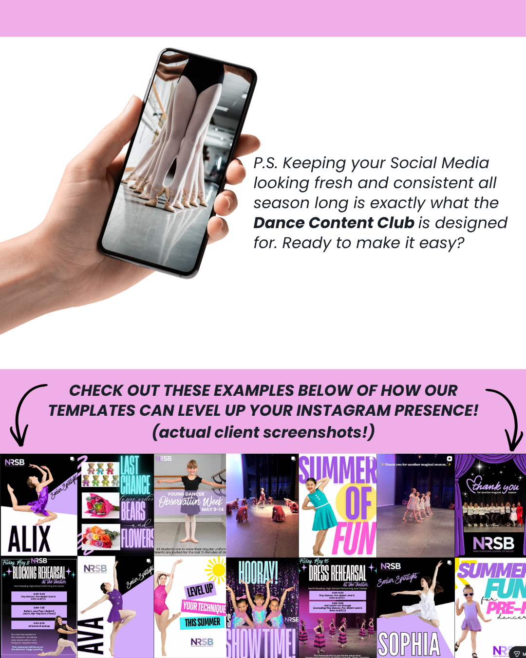Dance Content Club templates
