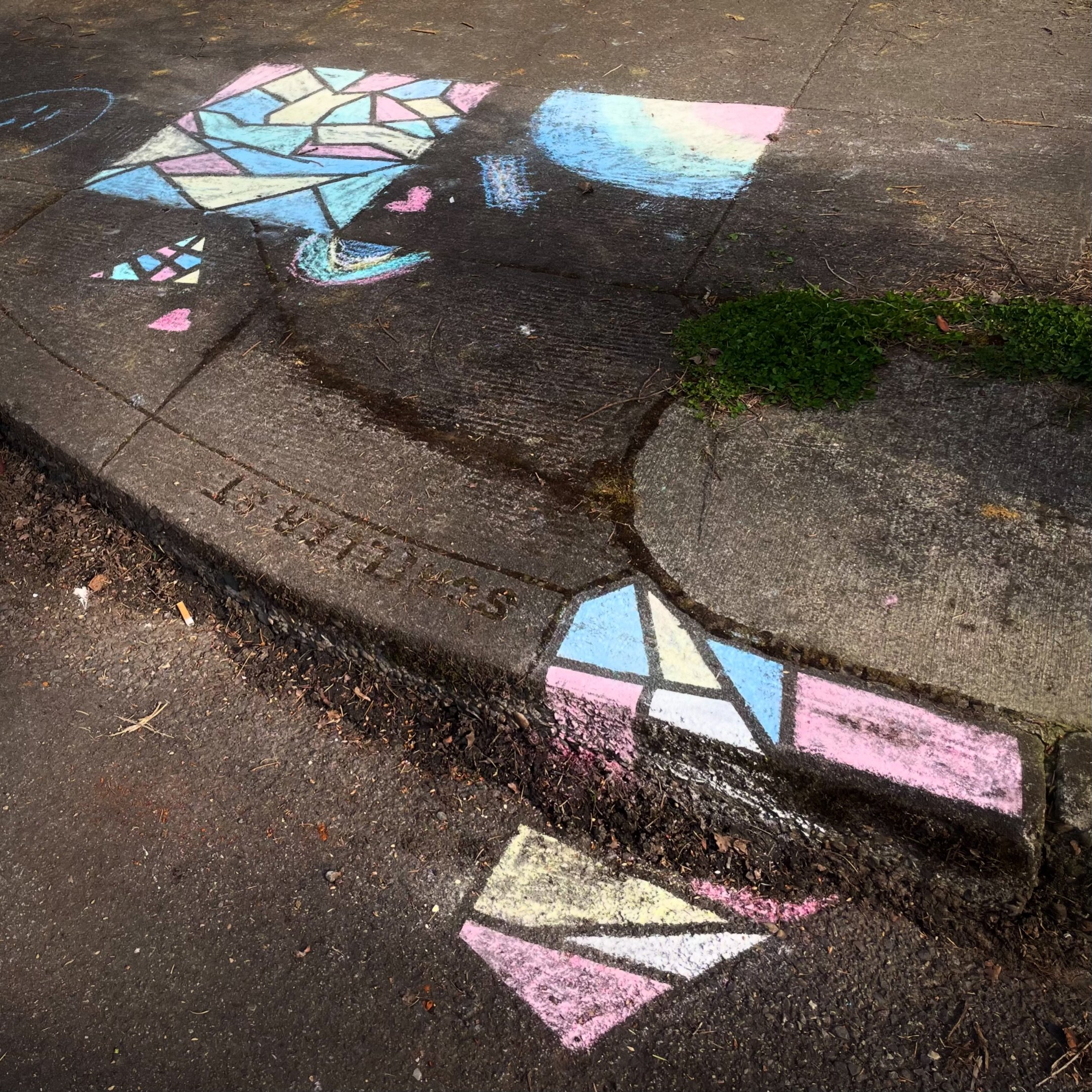 We live a little neighborhood arting! Street chalk at the corner of SE Schiller and SE 38th Ave in the #reedneighborhood 

.
Do you have some beautiful pictures  of the Reed Neighborhood? Tag them with #reedneighborhood and @reedneighborhood and we w