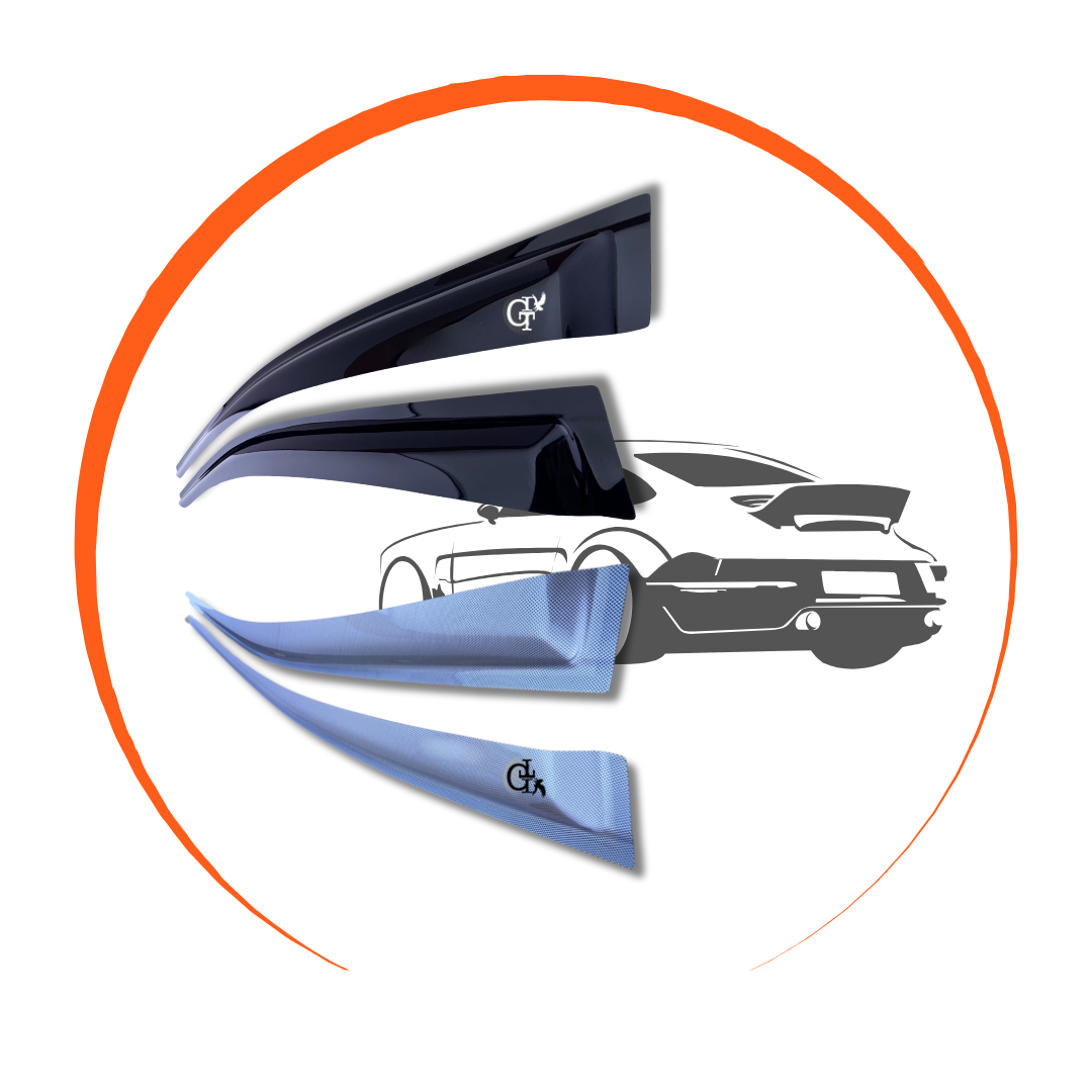 Auto rain guards Sliver and Black