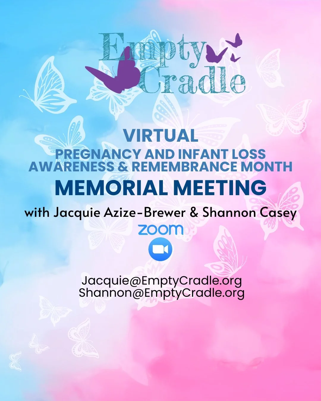 Join us this Wednesday, October 1 at 7:00 pm PT for a Virtual Pregnancy and Infant Loss Support and Memorial Meeting. THIS MONTH&rsquo;S MEETING IS A MEMORIAL MEETING IN HONOR OF PREGNANCY AND INFANT LOSS AWARENESS MONTH. Everyone is welcome to join 
