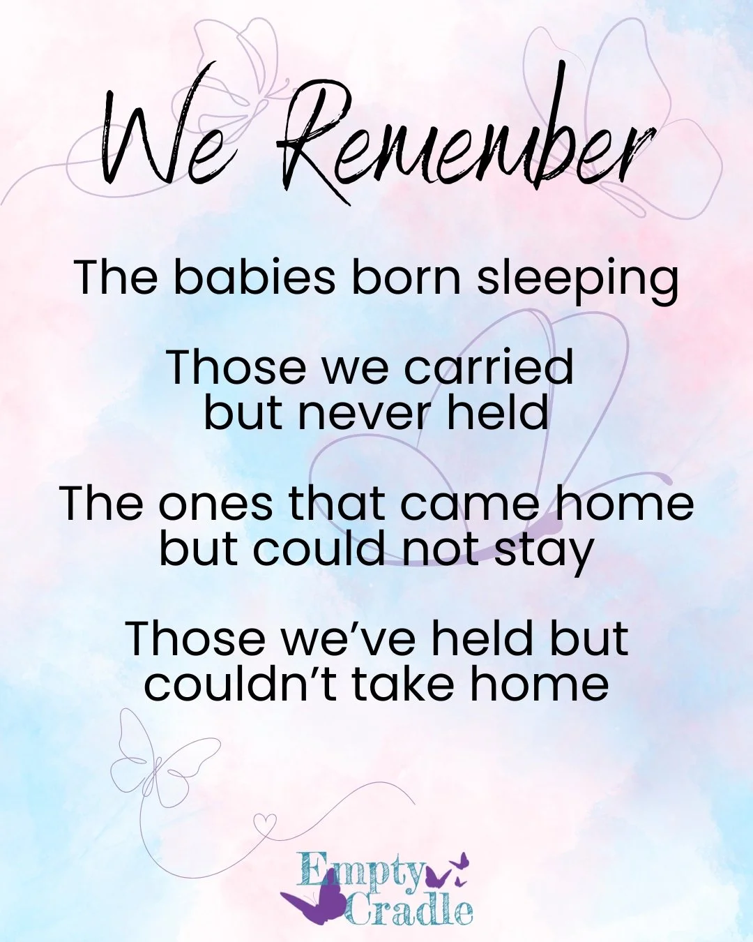 🌸 October is Pregnancy &amp; Infant Loss Awareness Month 🌸
This month, we pause to remember and honor all the precious babies gone too soon. Though their time with us was far too short, their lives left an everlasting impact. 💜🕊️
To all the paren