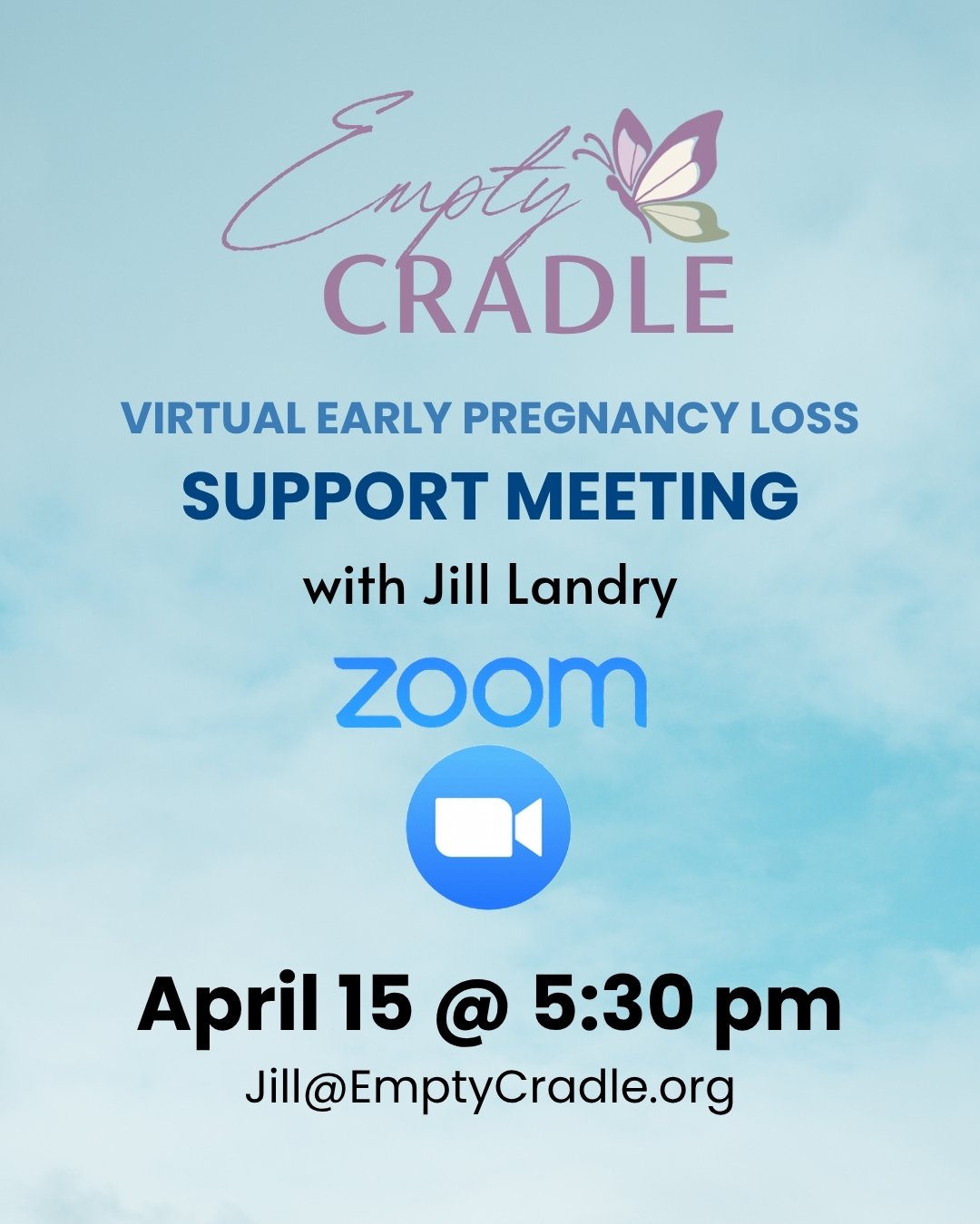 Join us April 15 at 5:30 pm PT for a Virtual Early Pregnancy Loss Support Meeting via Zoom. This meeting is for parents who have experienced the loss of a baby before 20 weeks. The meeting will be facilitated by Jill Landry. #SupportMeetings
Meeting 