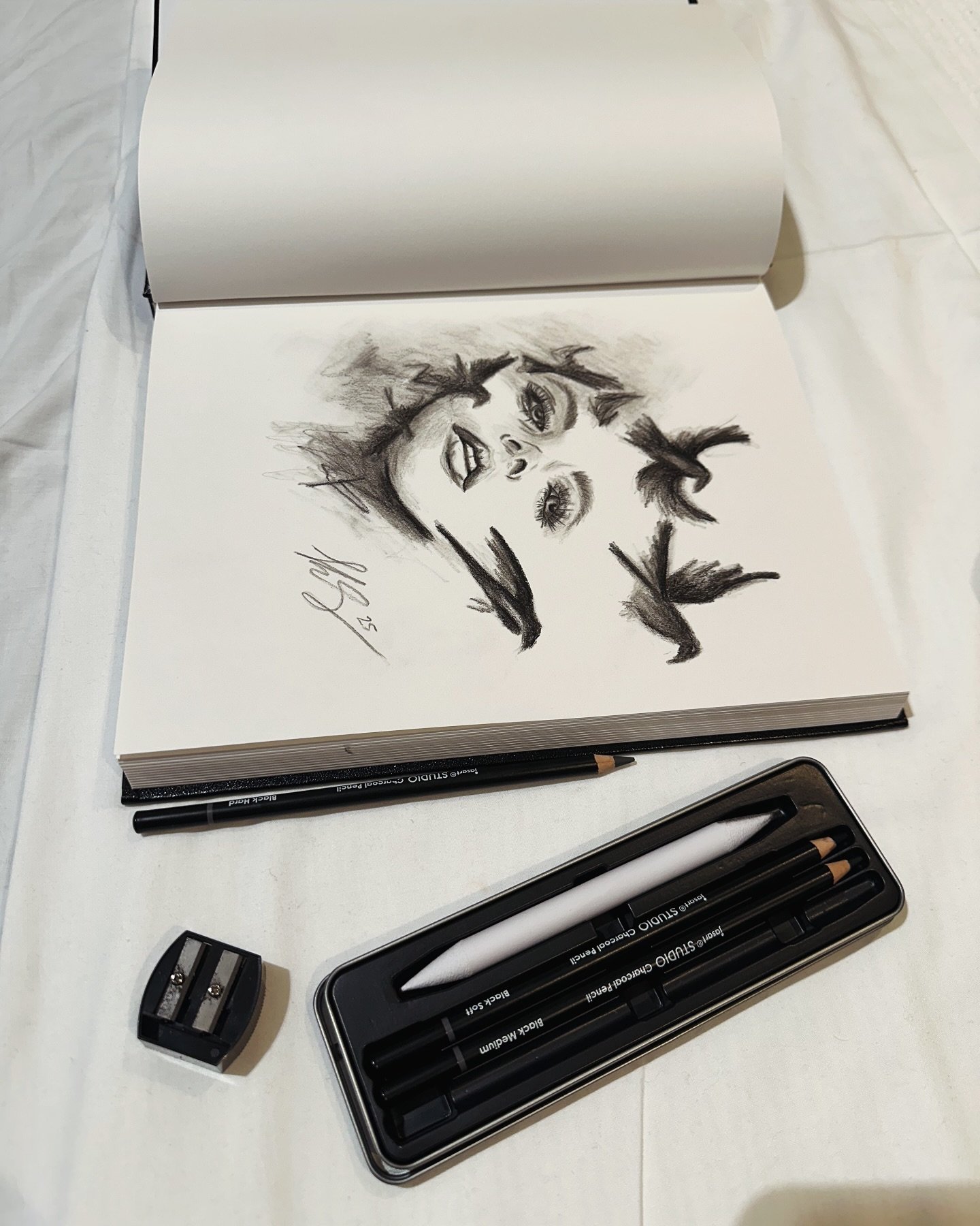 A little charcoal sketch while I&rsquo;m away from my paints 🤍

#art #artist #artistic #canberraartist #canberraart