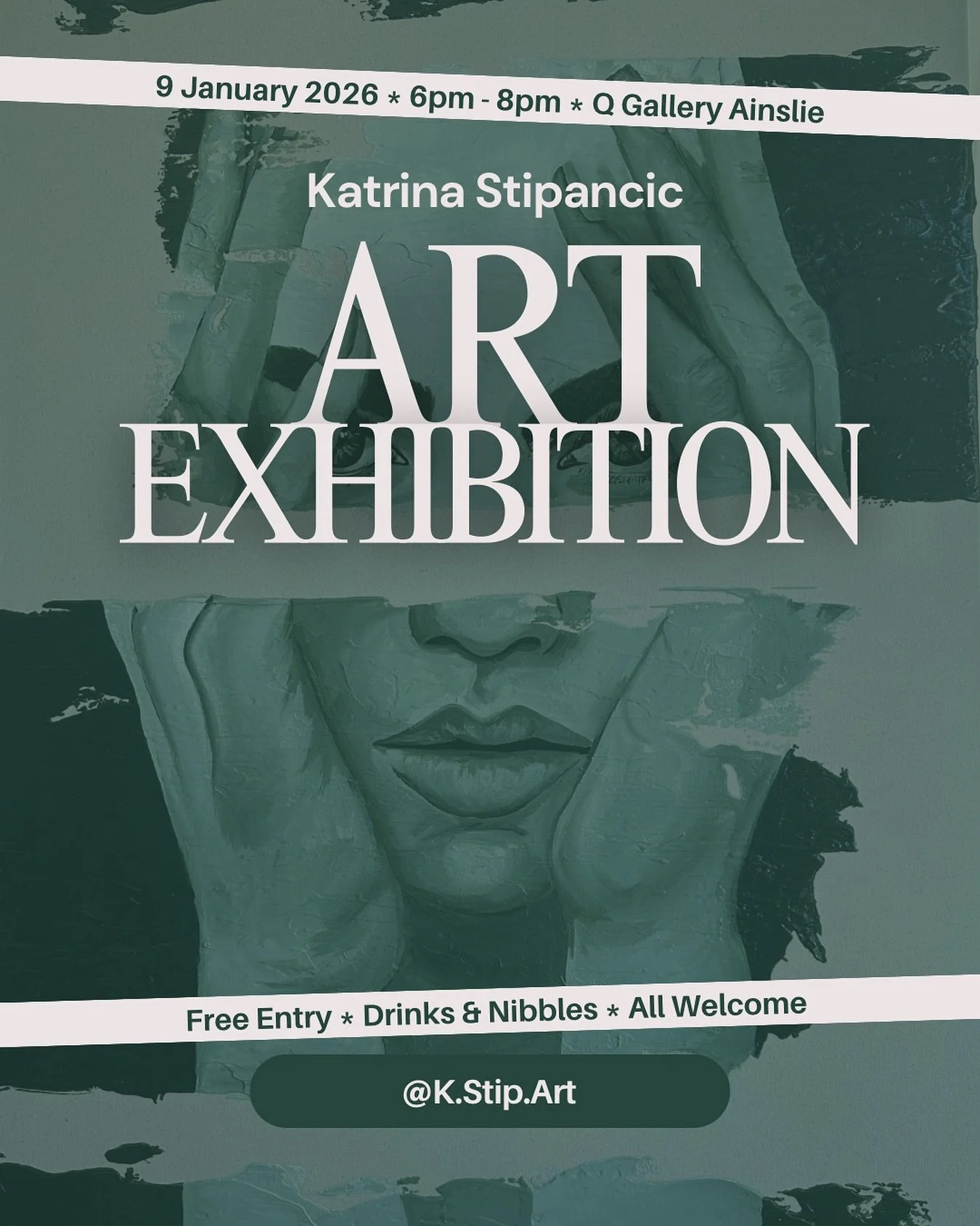 Save the date!! So excited for my next exhibition. Opening night is 9 January 2026 from 6pm - 8pm @q_gallery_ in Ainslie 🤍 

#art #artist #painting #canberraartist