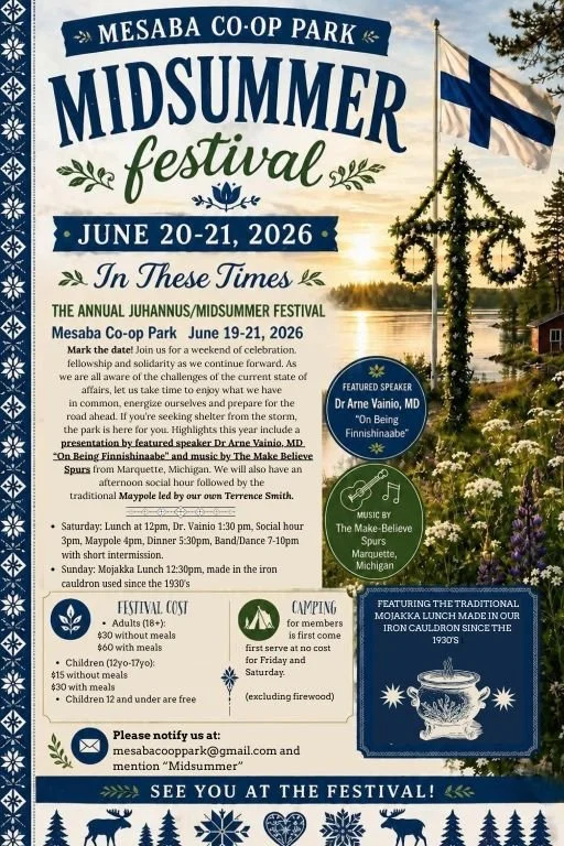 2026 ANNUAL JUHANNUS/MIDSUMMER FESTIVAL