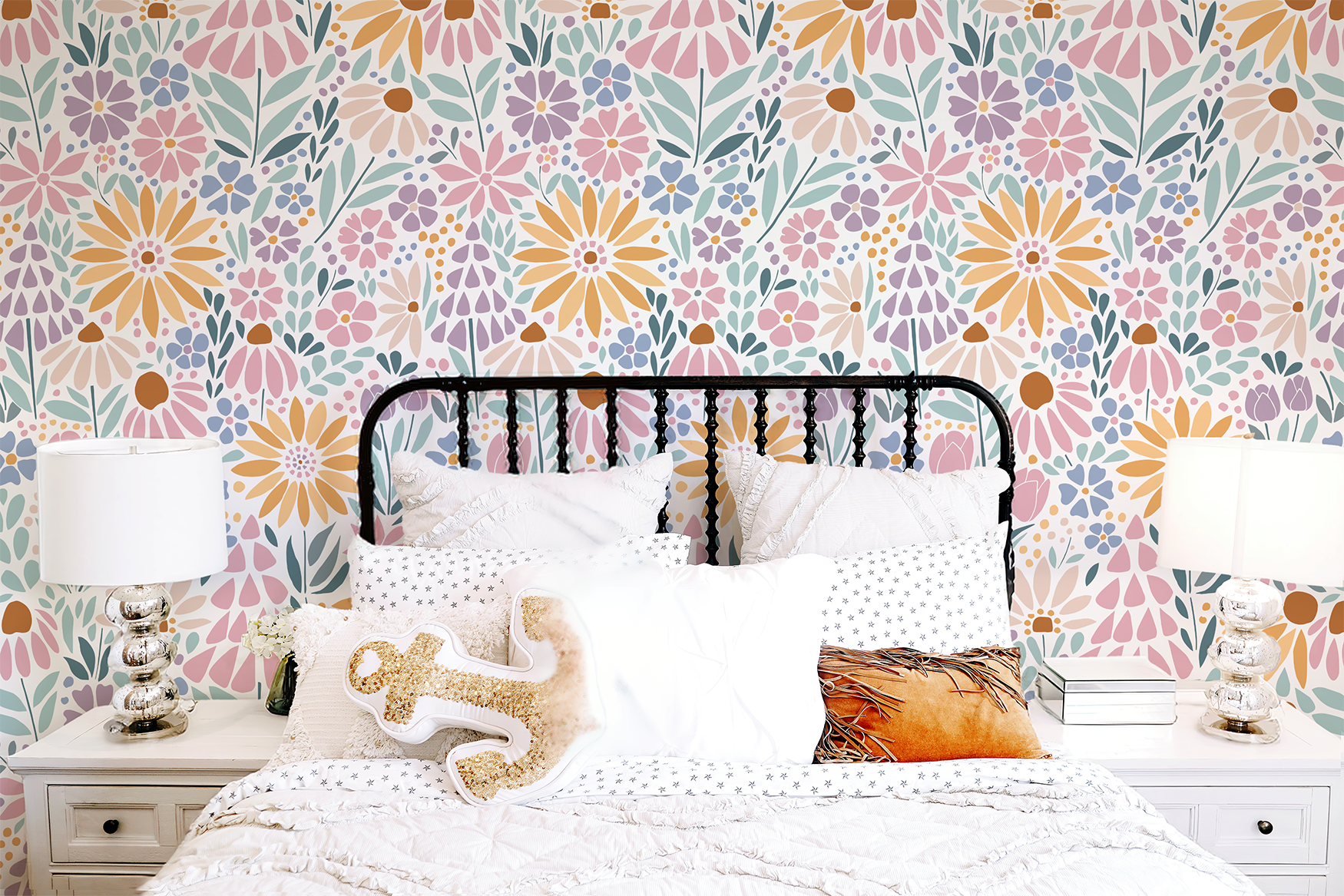 Retro Mosaic Floral