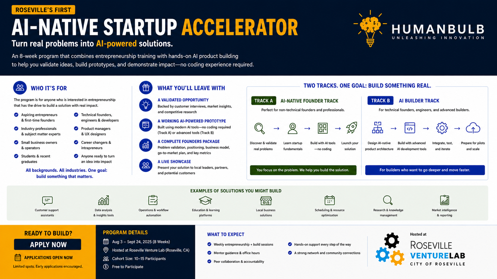 Roseville AI Accelerator Flyer
