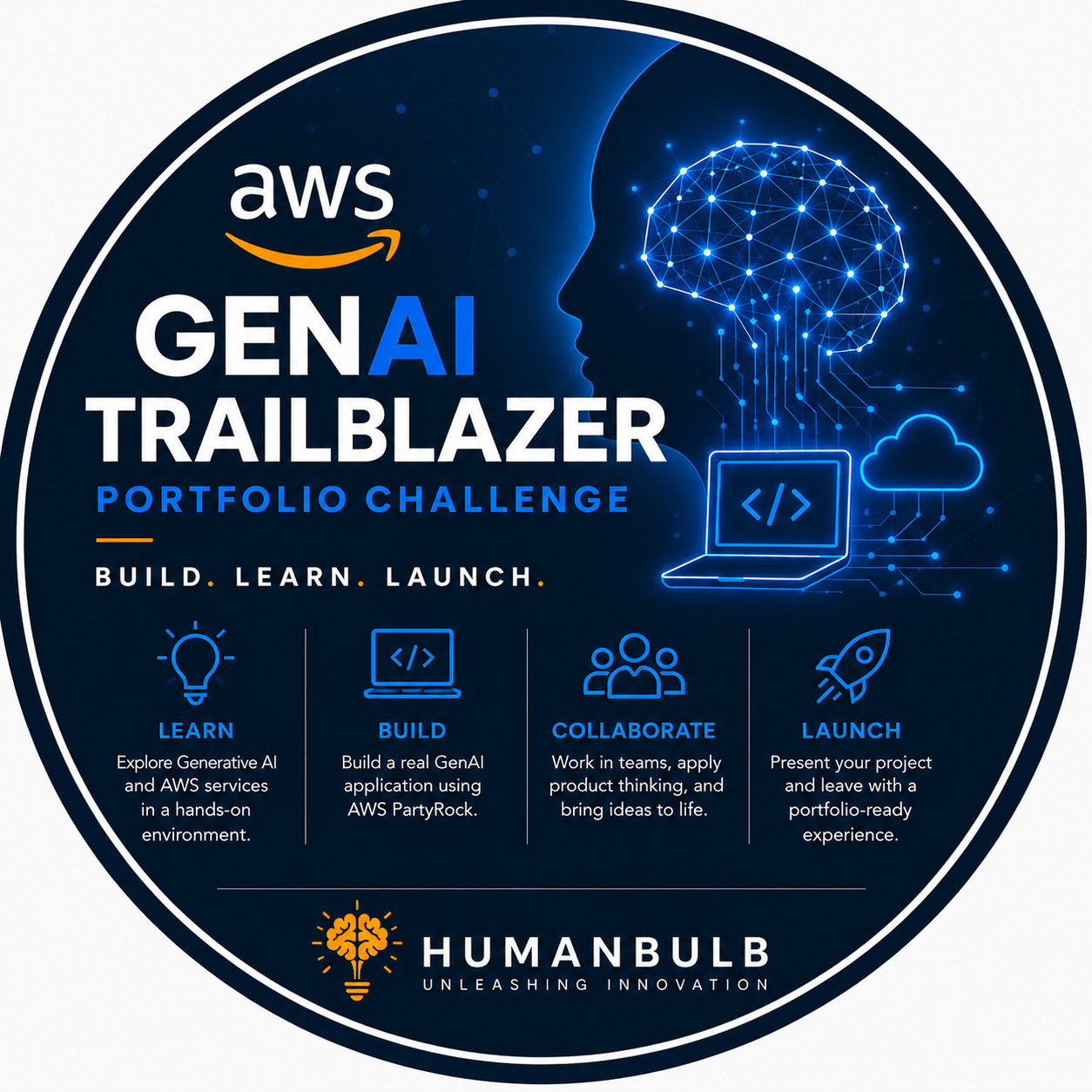 AWS GenAI Trailblazer Portfolio Challenge Logo